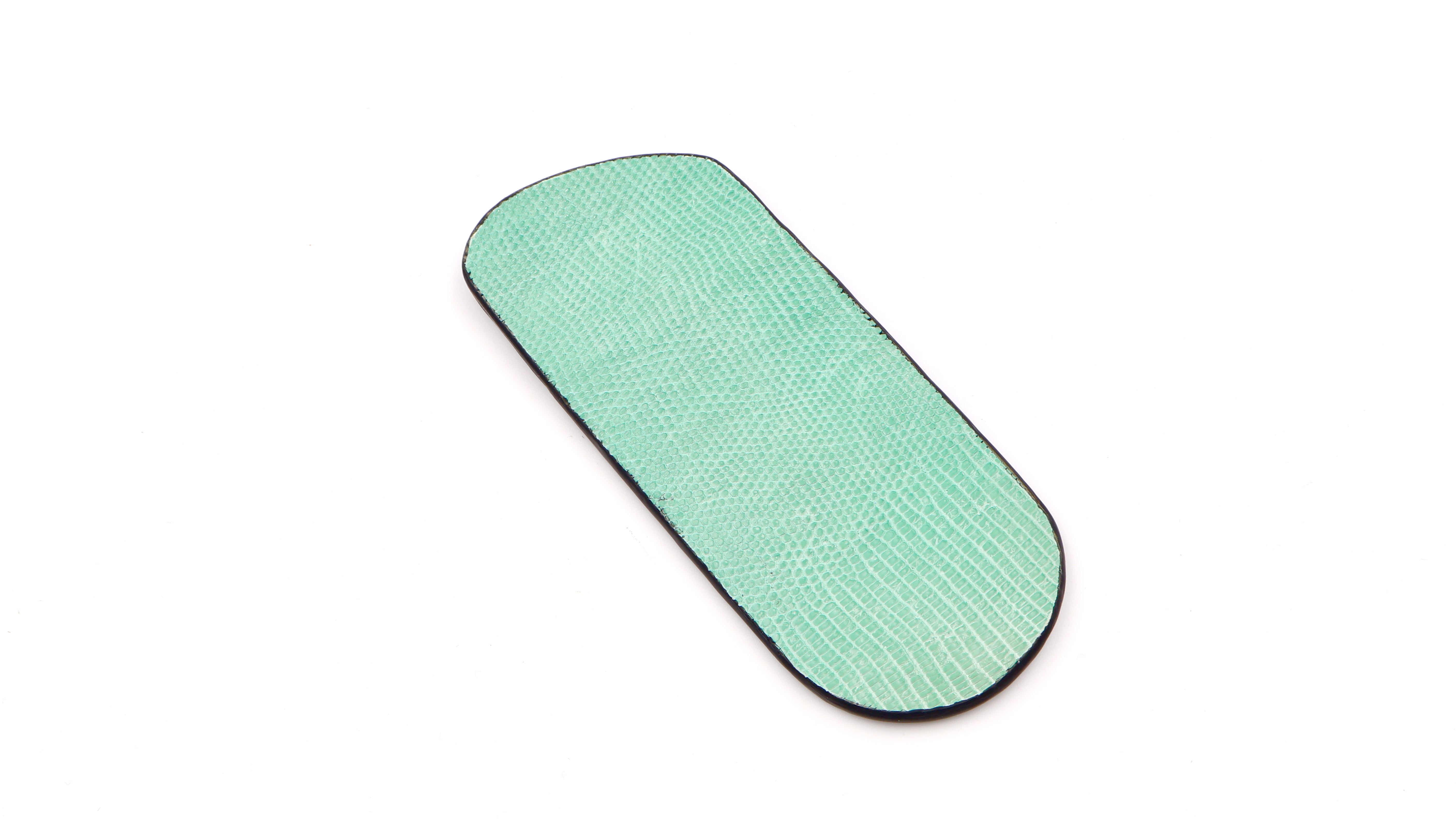 Atelier N°7 Stecketui Echsenleder türkisgrün 14 cm      