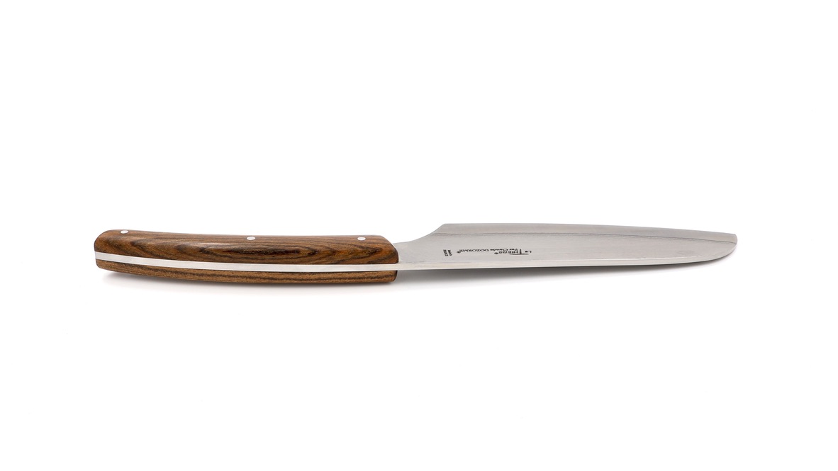 Claude DOZORME Le Thiers Santoku 13 cm bocote wood VH10 damascus
