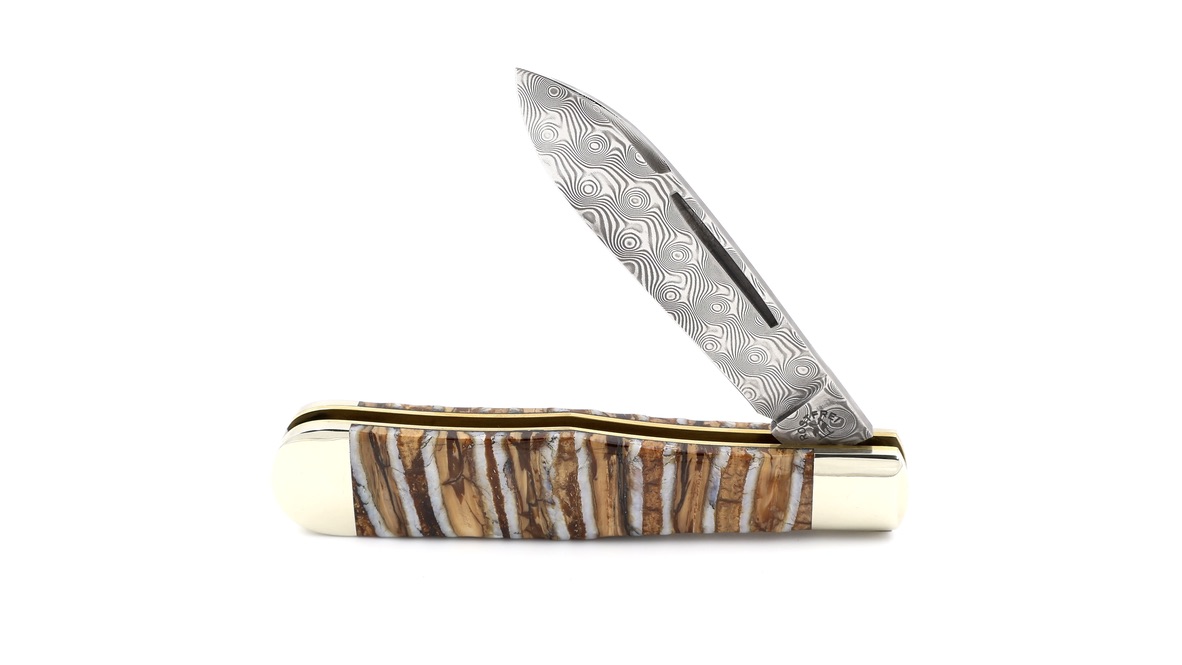 Robert Klaas Flaschen-Erl mammoth molar stainless damascus blade