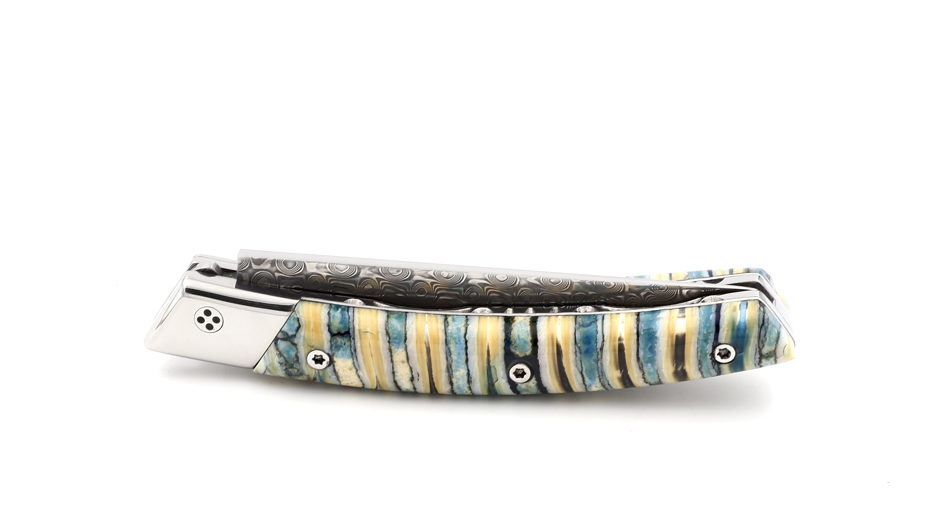 Claude DOZORME Thiers RLT L'ATELIER Mammutbackenzahn blau Damastklinge 