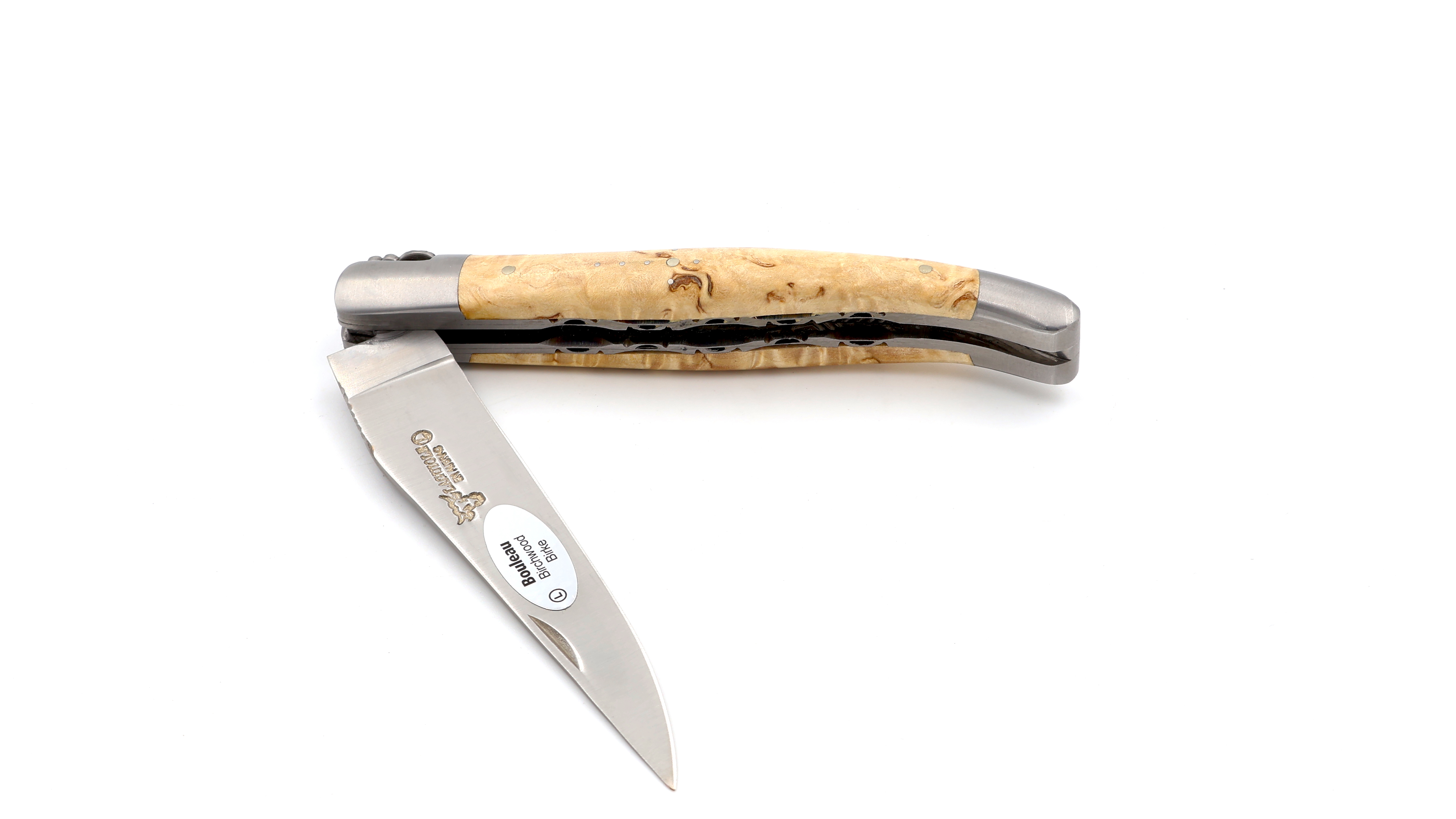 Laguiole en Aubrac doubleplate knife Birchwood 12 cm