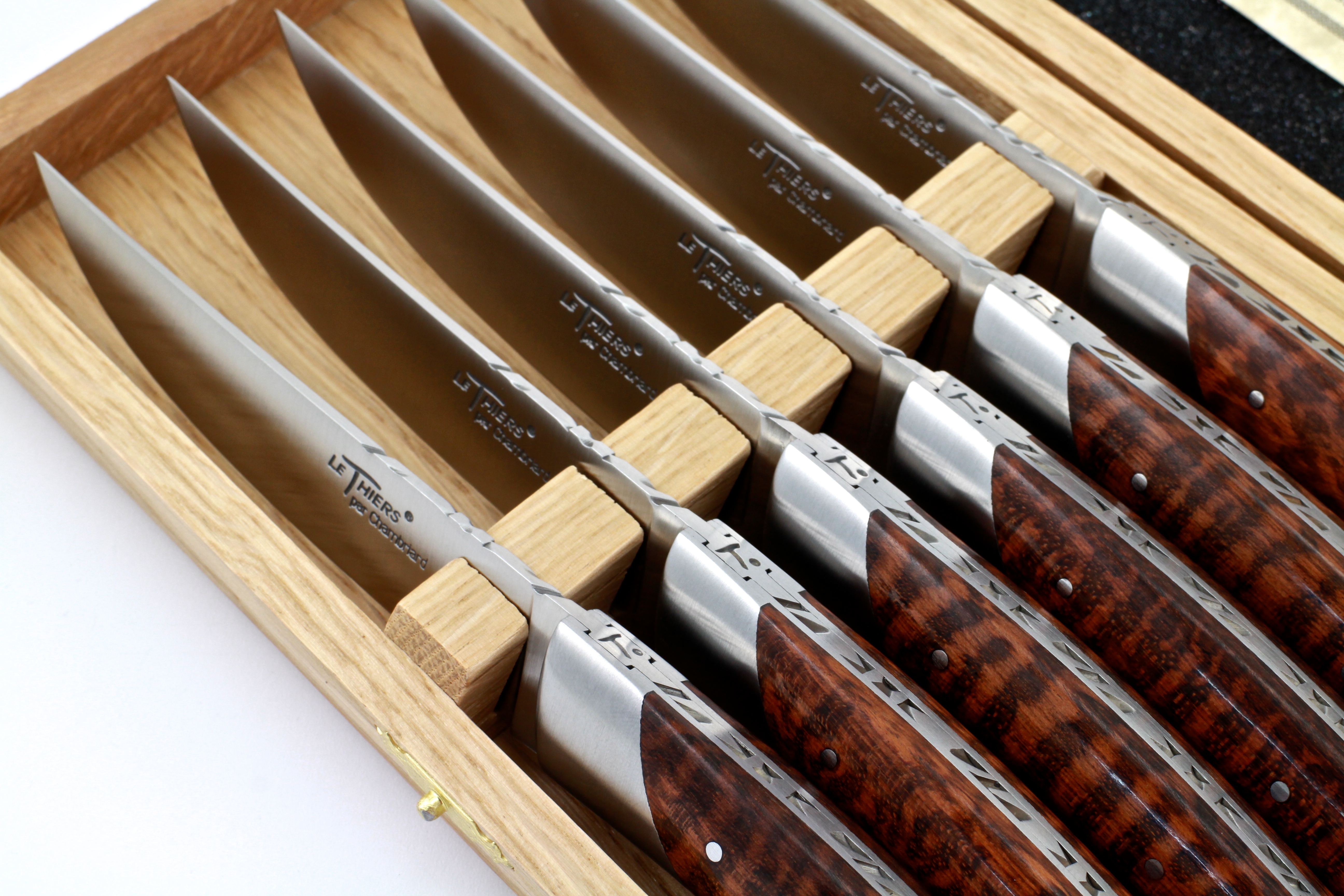 Chambriard Thiers steak knives set of 6 snakewood