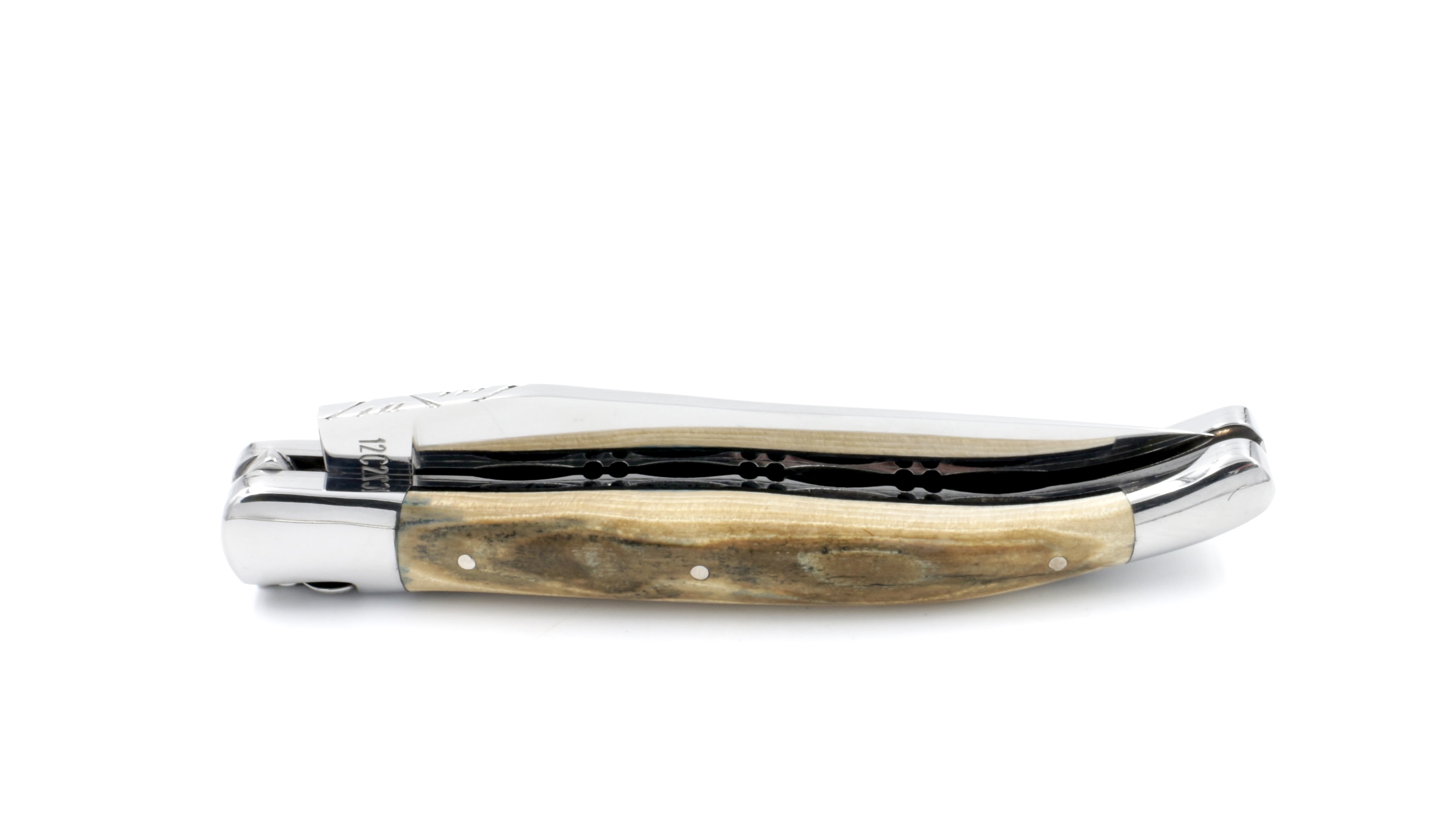 Laguiole en Aubrac Mammutelfenbein Kruste Doppelplatine 12 cm