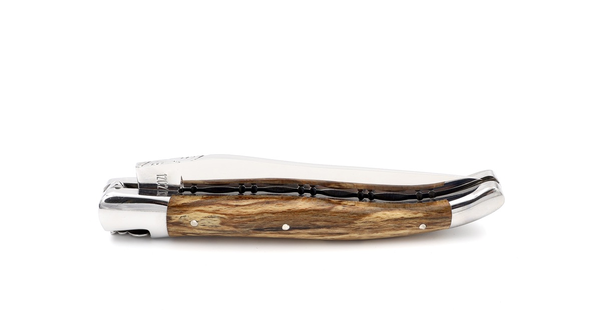 Laguiole en Aubrac Aubrac Holz poliert Doppelplatine 12 cm