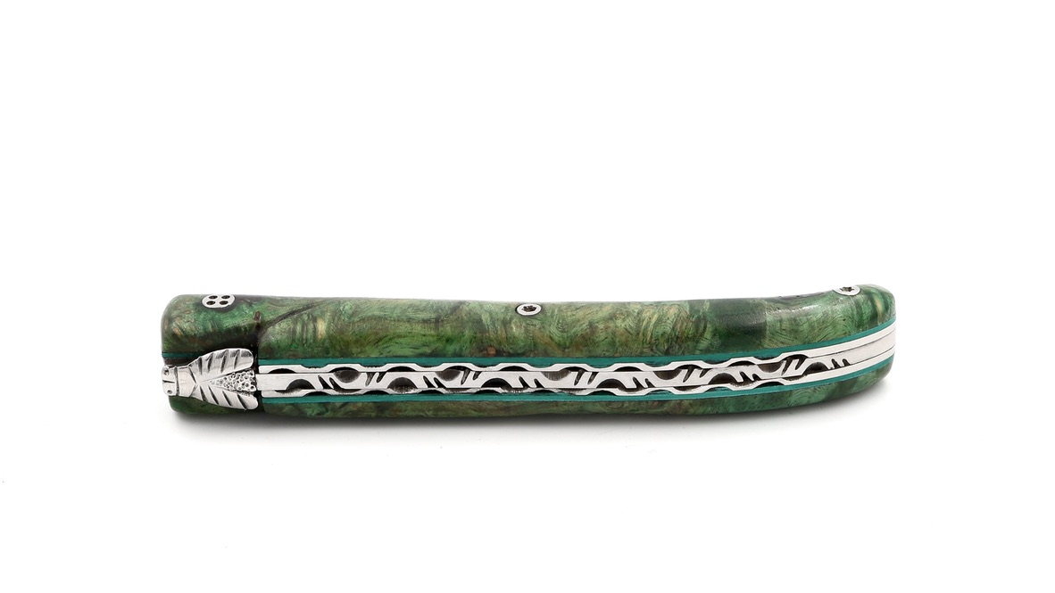Claude DOZORME Laguiole LUX maple burl 12 cm DSC® damascus