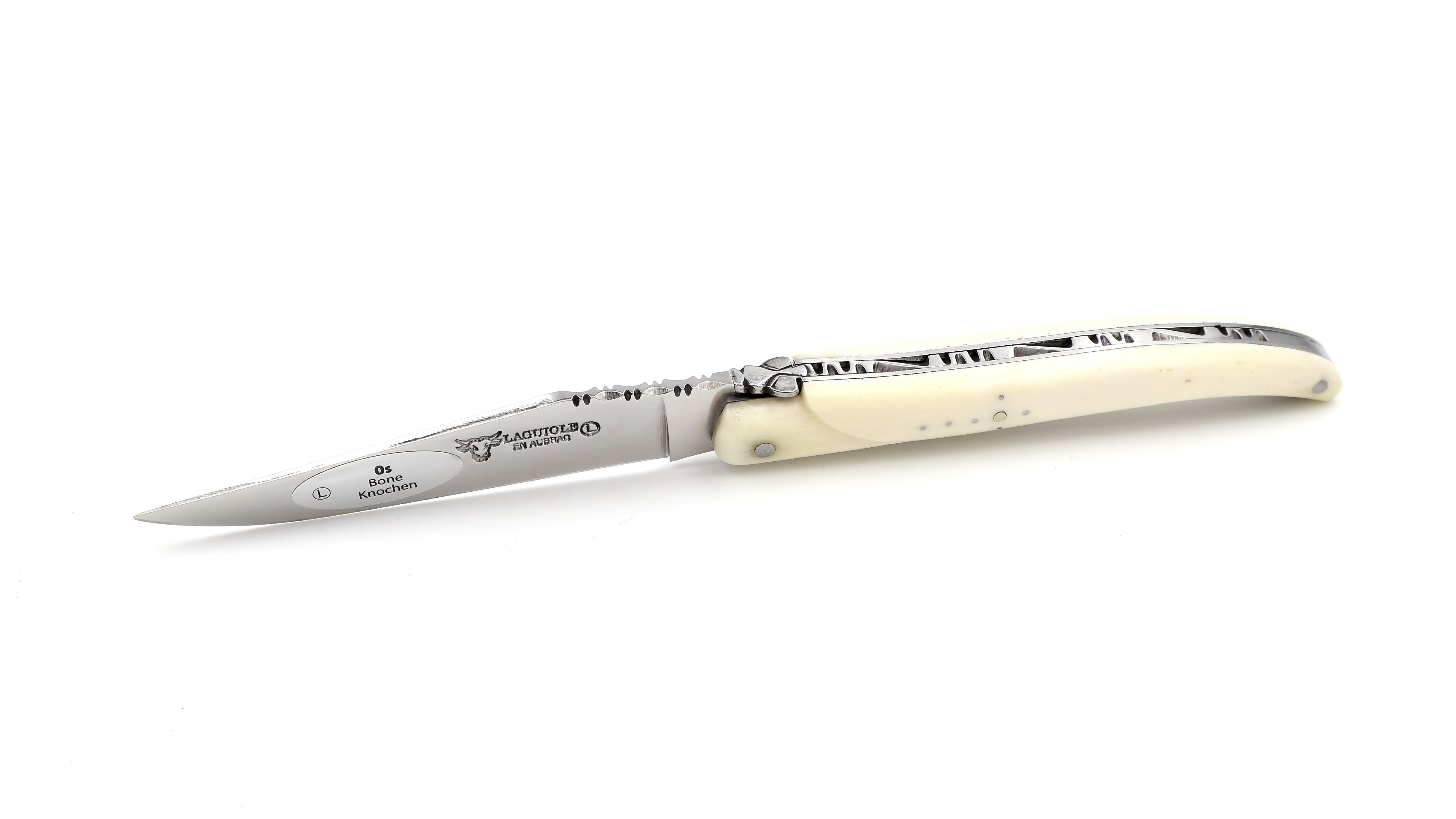 Laguiole en Aubrac bone full handle 10 cm