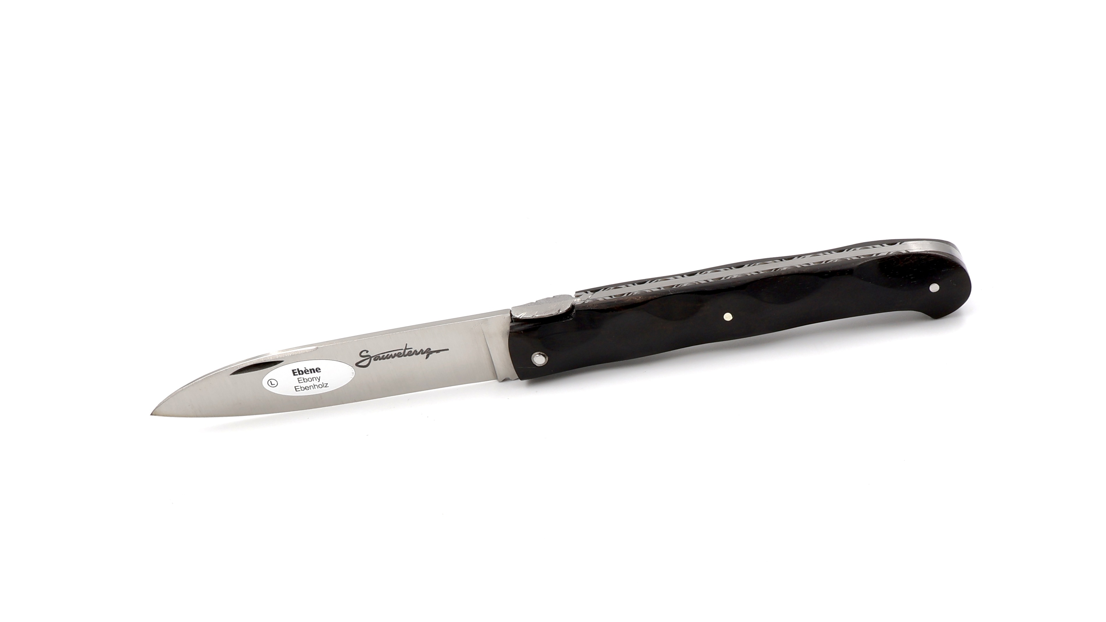 Sauveterre knife ebony wood facetted 11 cm