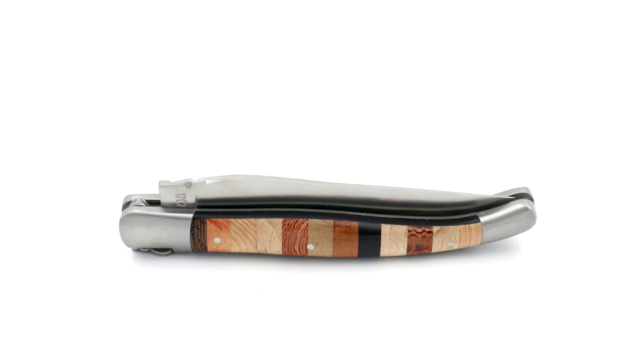 Laguiole en Aubrac  Edelhölzer/Marqueterie matt  12 cm