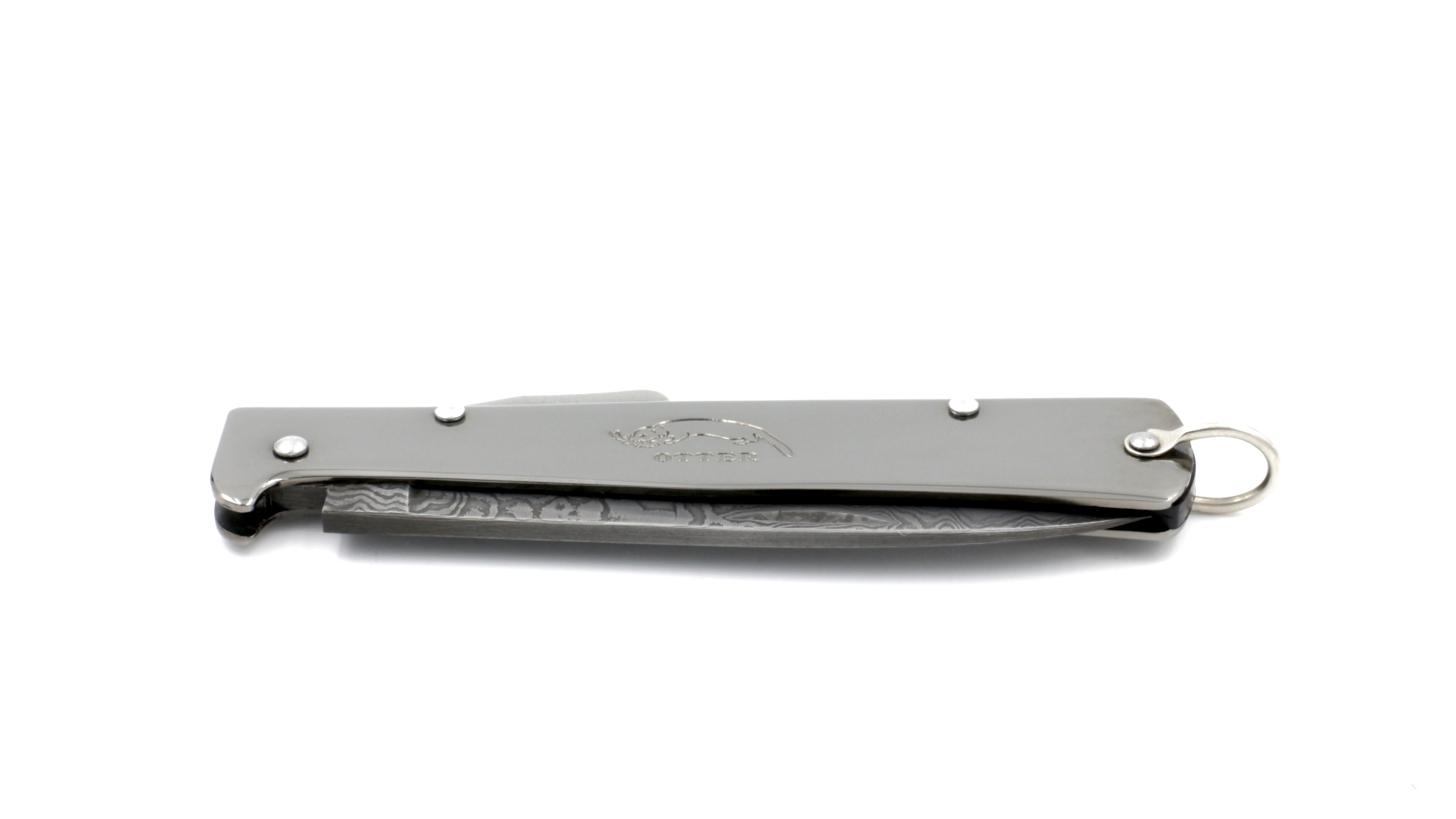 OTTER MERCATOR Messer groß Ruthenium Damastklinge
