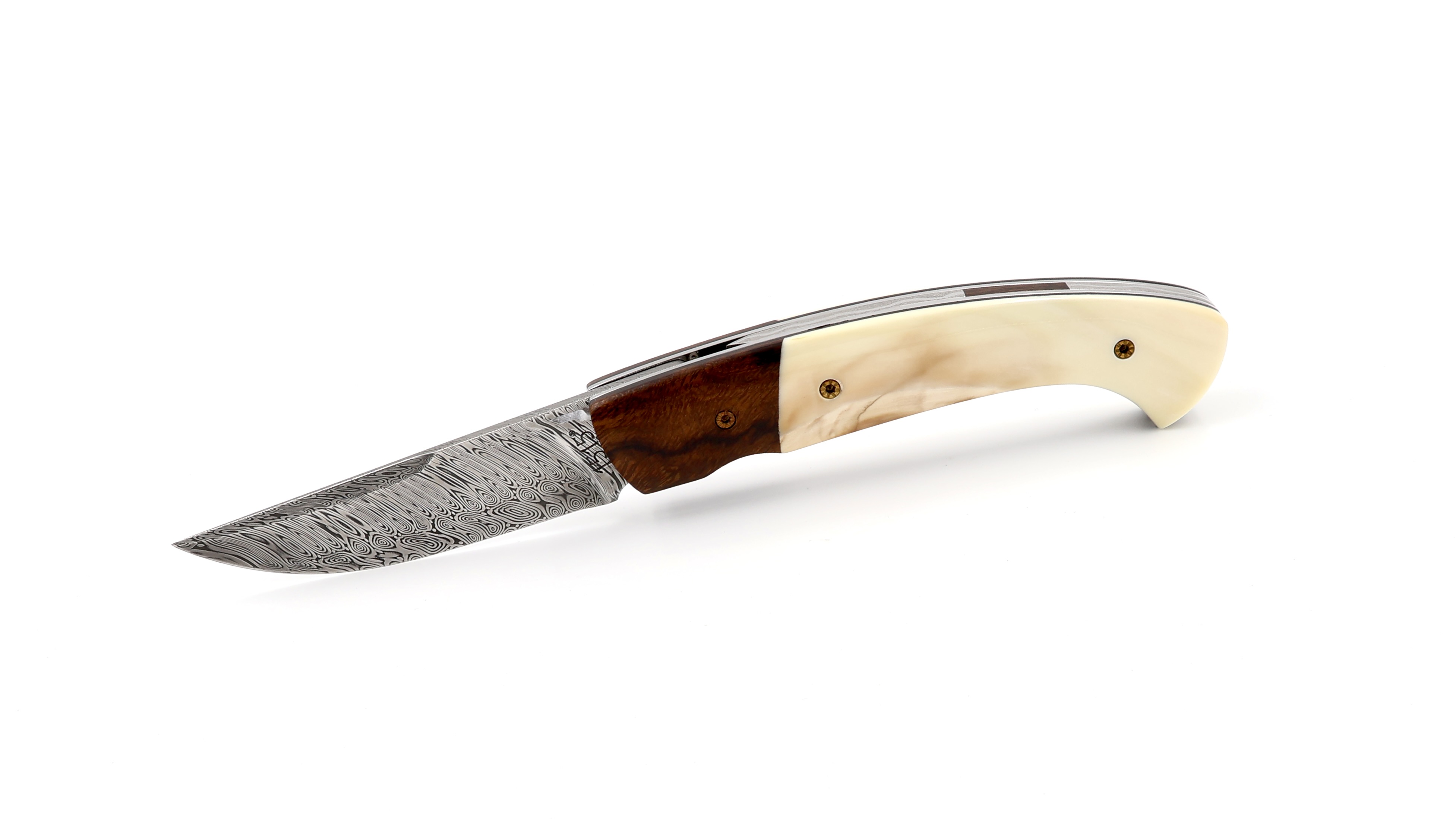 MANU LAPLACE 1515 ironwood/warthog ivory damascus blade