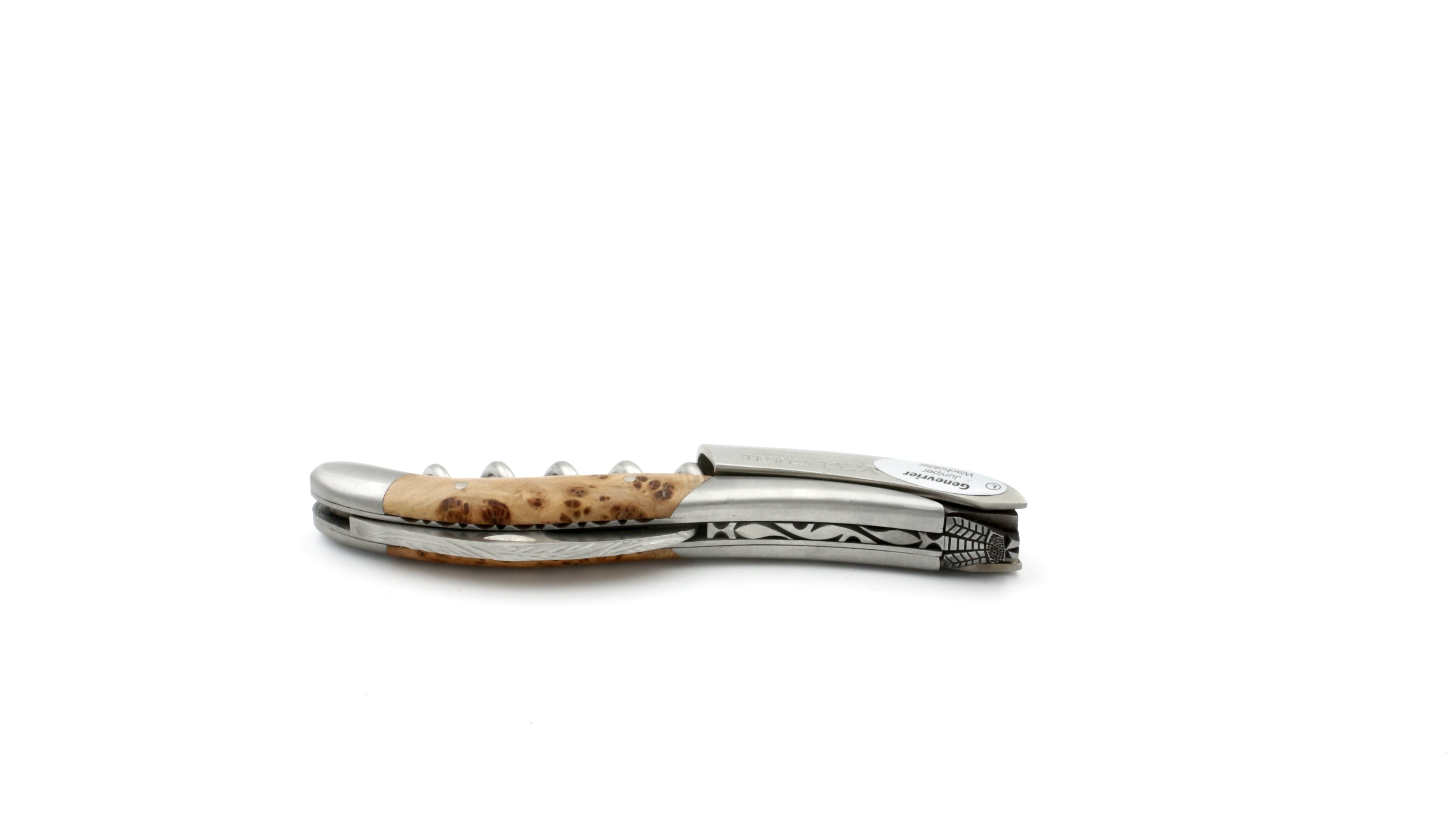 Laguiole en Aubrac Laguiole Sommelier knife juniper with guillochage, special bee