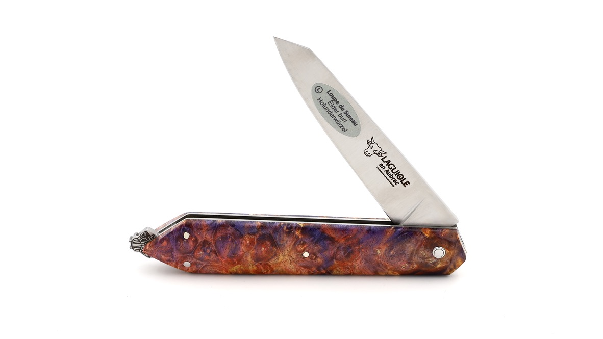 Laguiole en Aubrac BEE BACK Holunder-Wurzelholz guillochiert