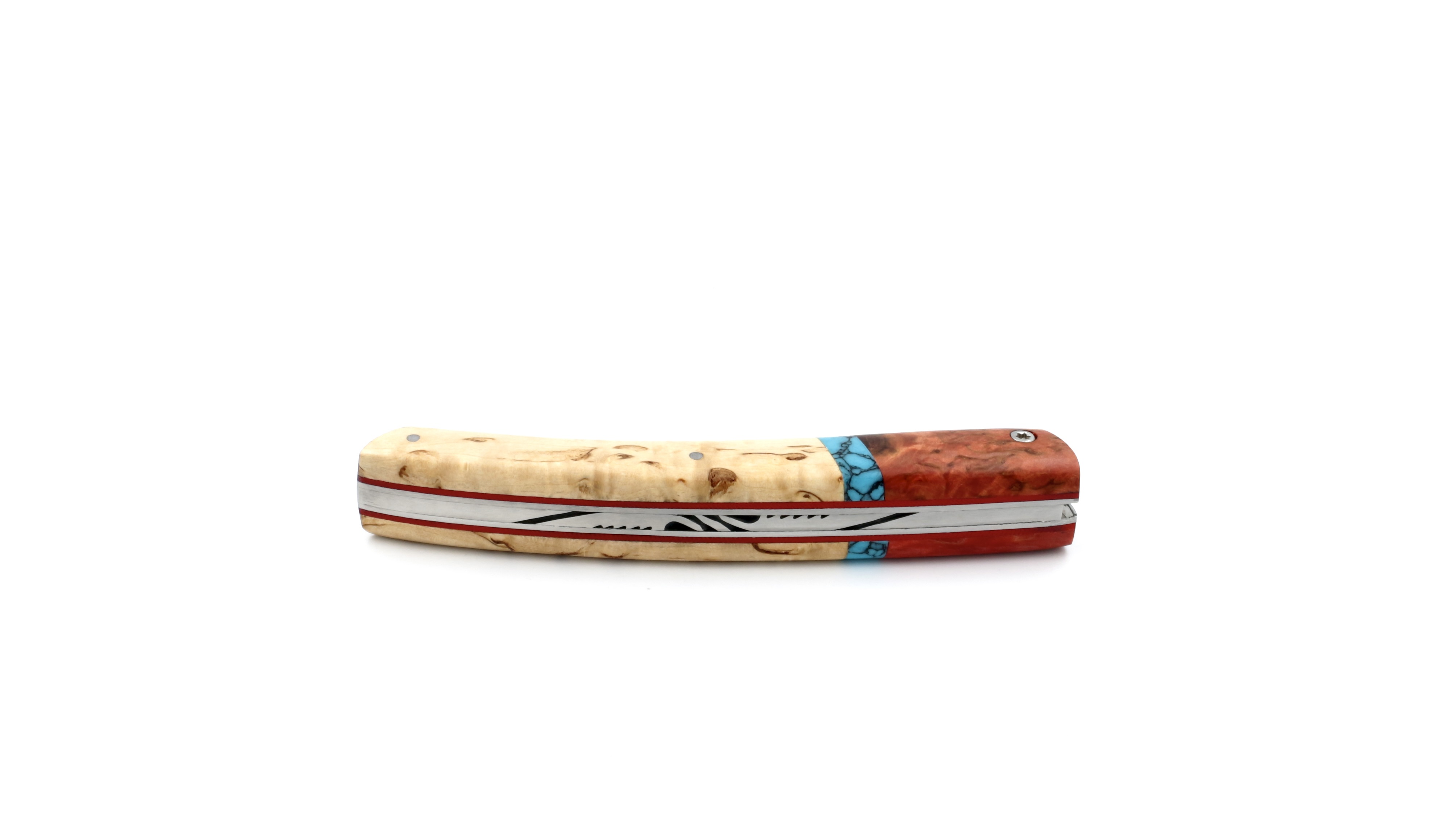 AU SABOT THIERS knife 12 cm birch wood with türkis stone AU SABOT THIERS knife 12 cm birch wood with türkis stone