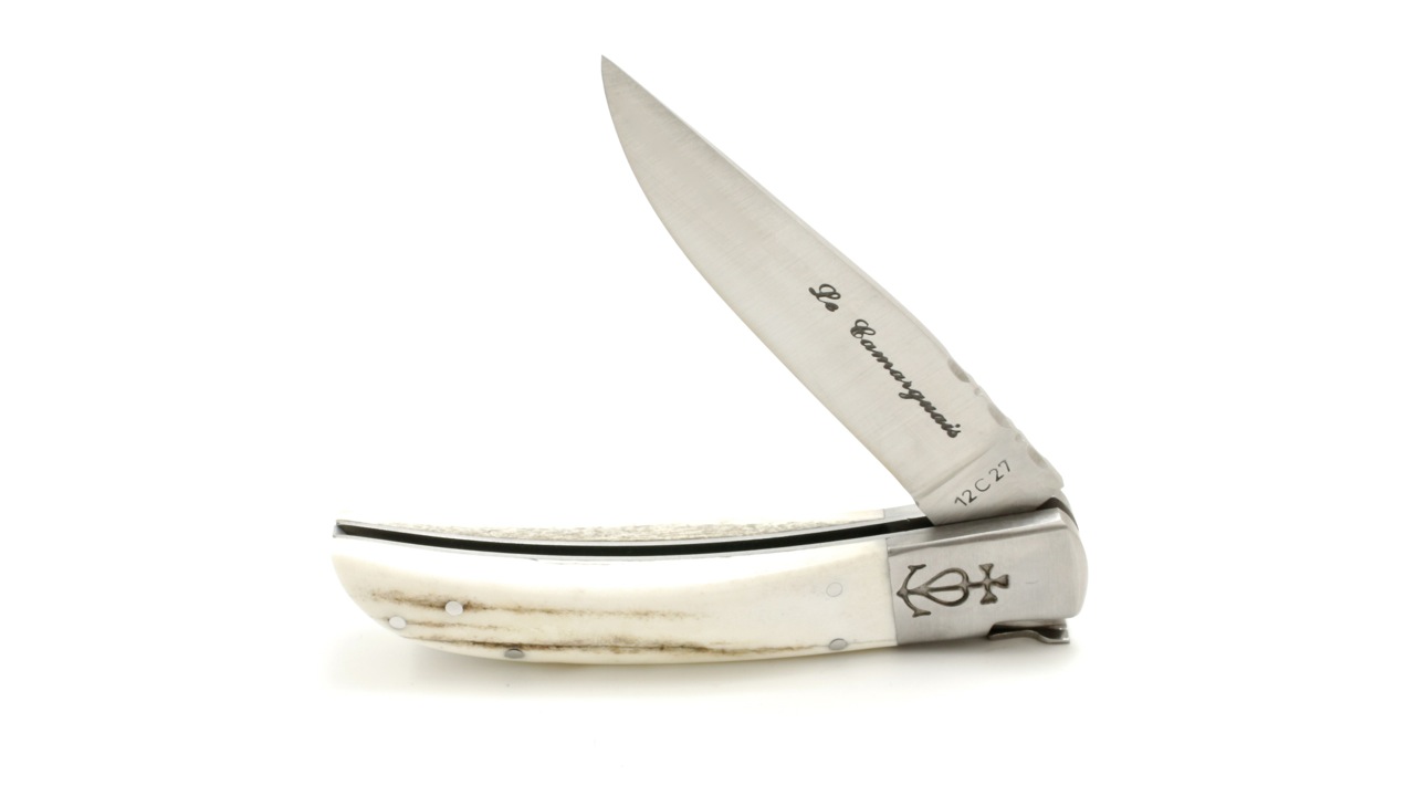 Le Camarguais knife stag horn 12 cm
