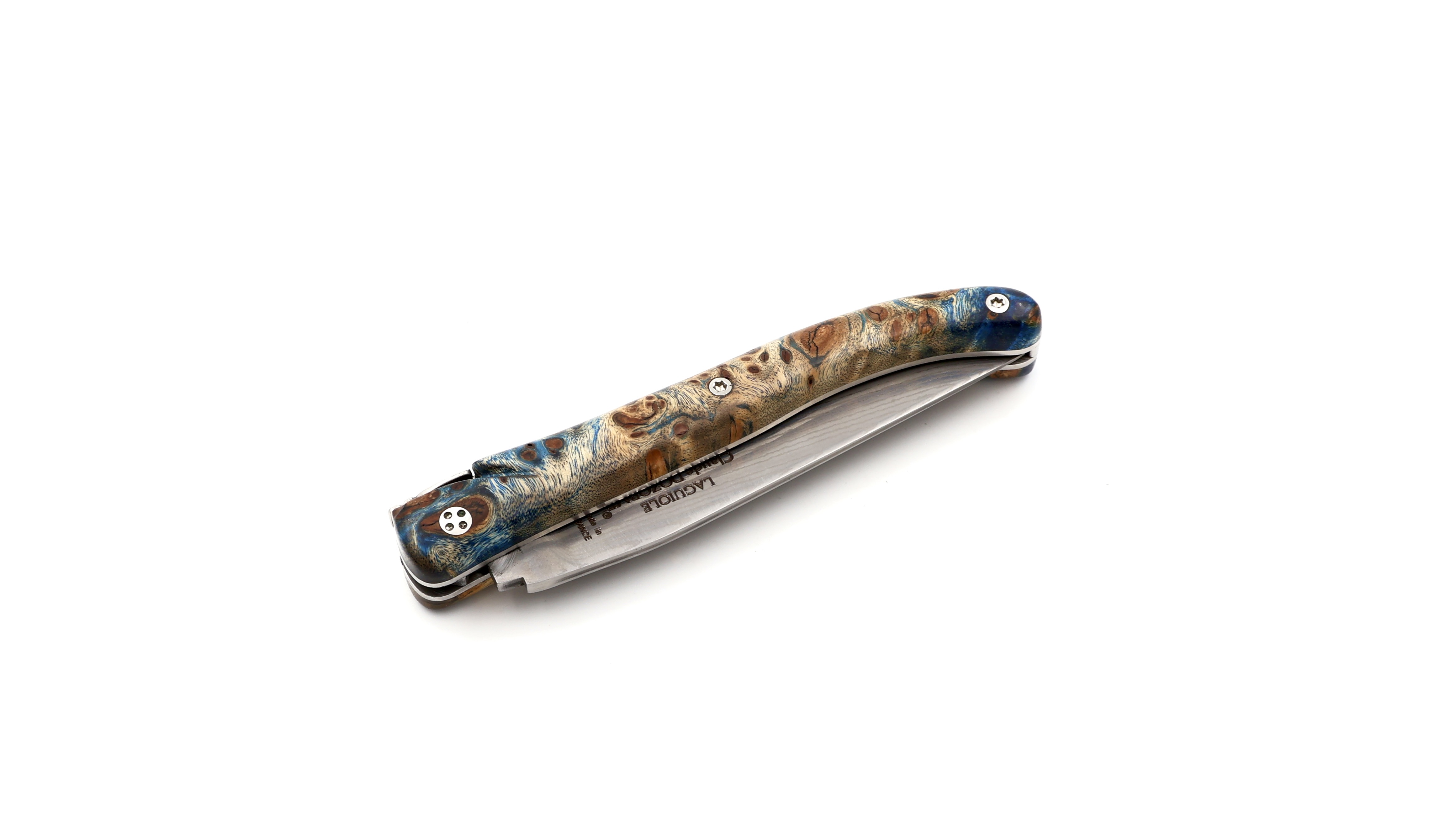 Claude DOZORME Laguiole maple burlwood 12 cm VG10 damascus