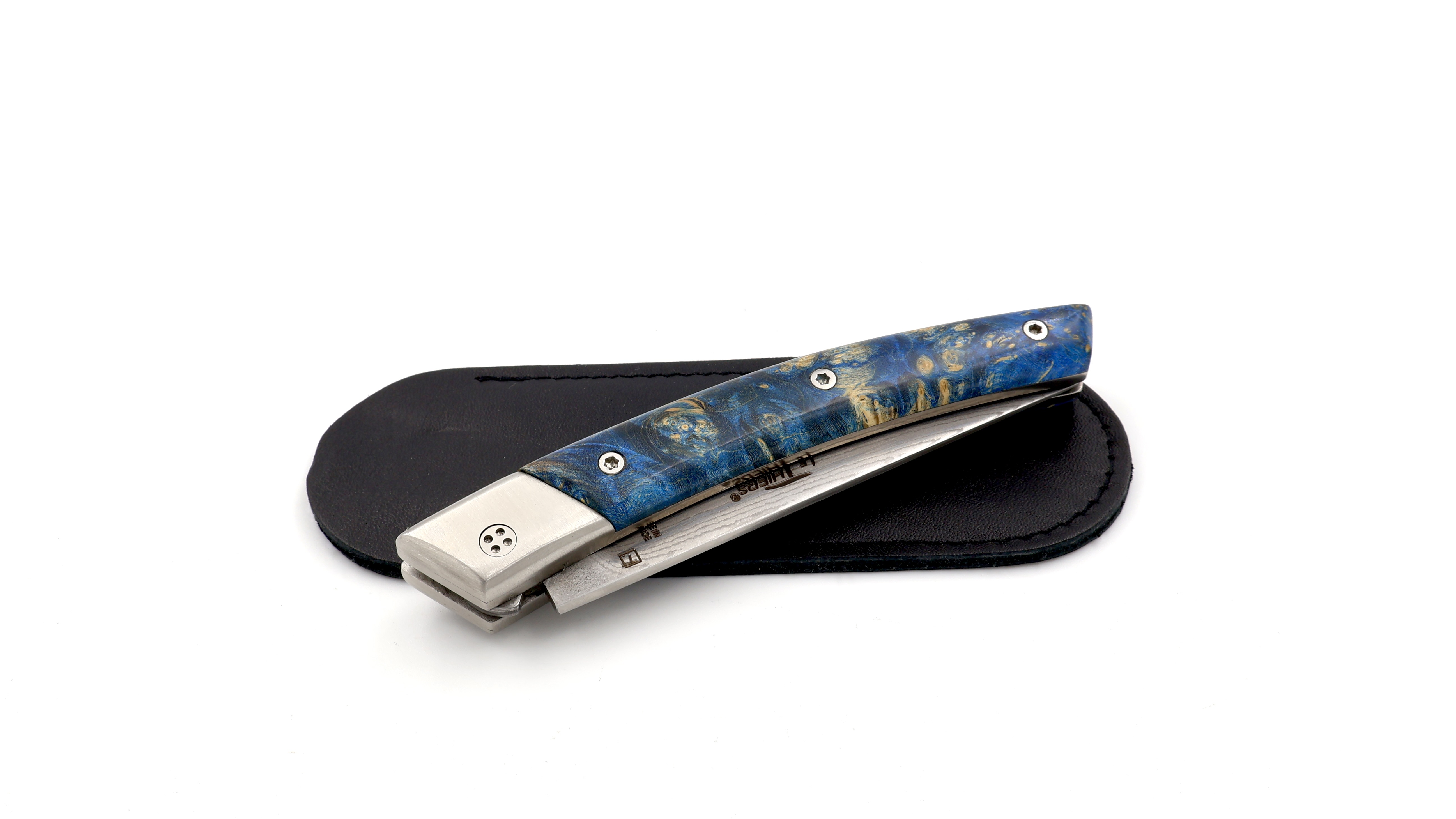 Claude DOZORME Thiers RLT maple burl VG10 damascus blade Claude DOZORME Thiers RLT maple burl VG10 damascus blade