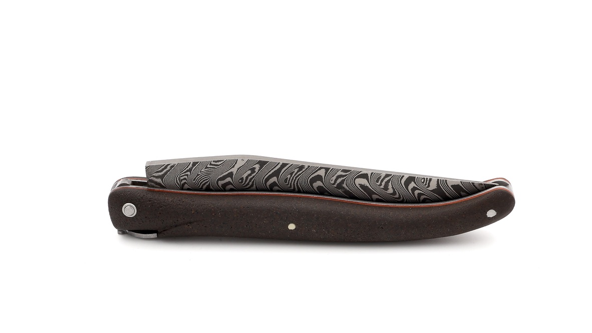 Laguiole en Aubrac DSC® Carbon Damast Terre d'Aubrac 12 cm 