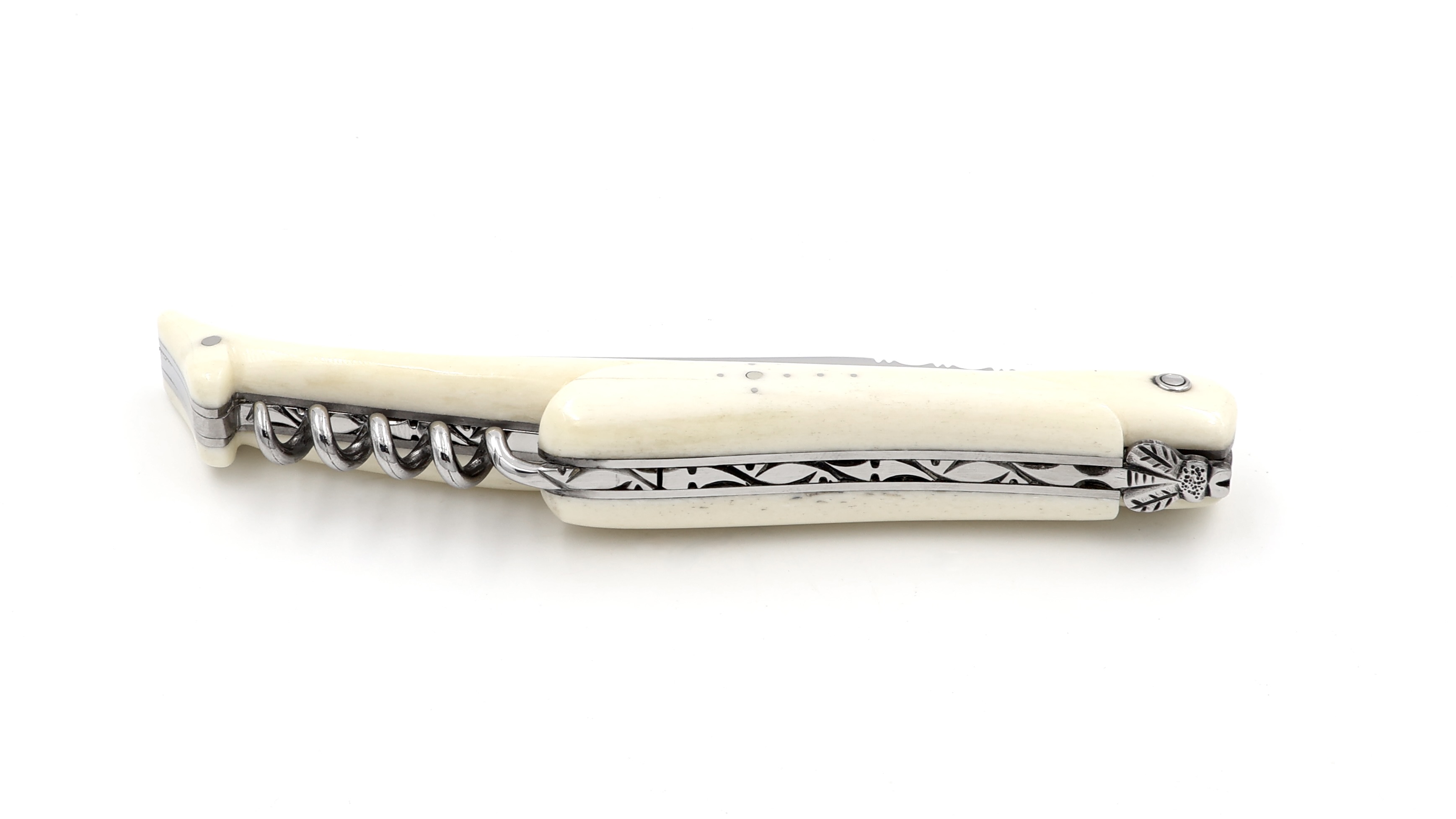Laguiole en Aubrac 14 cm Knochen mit Korkenzieher poliert 14 cm 