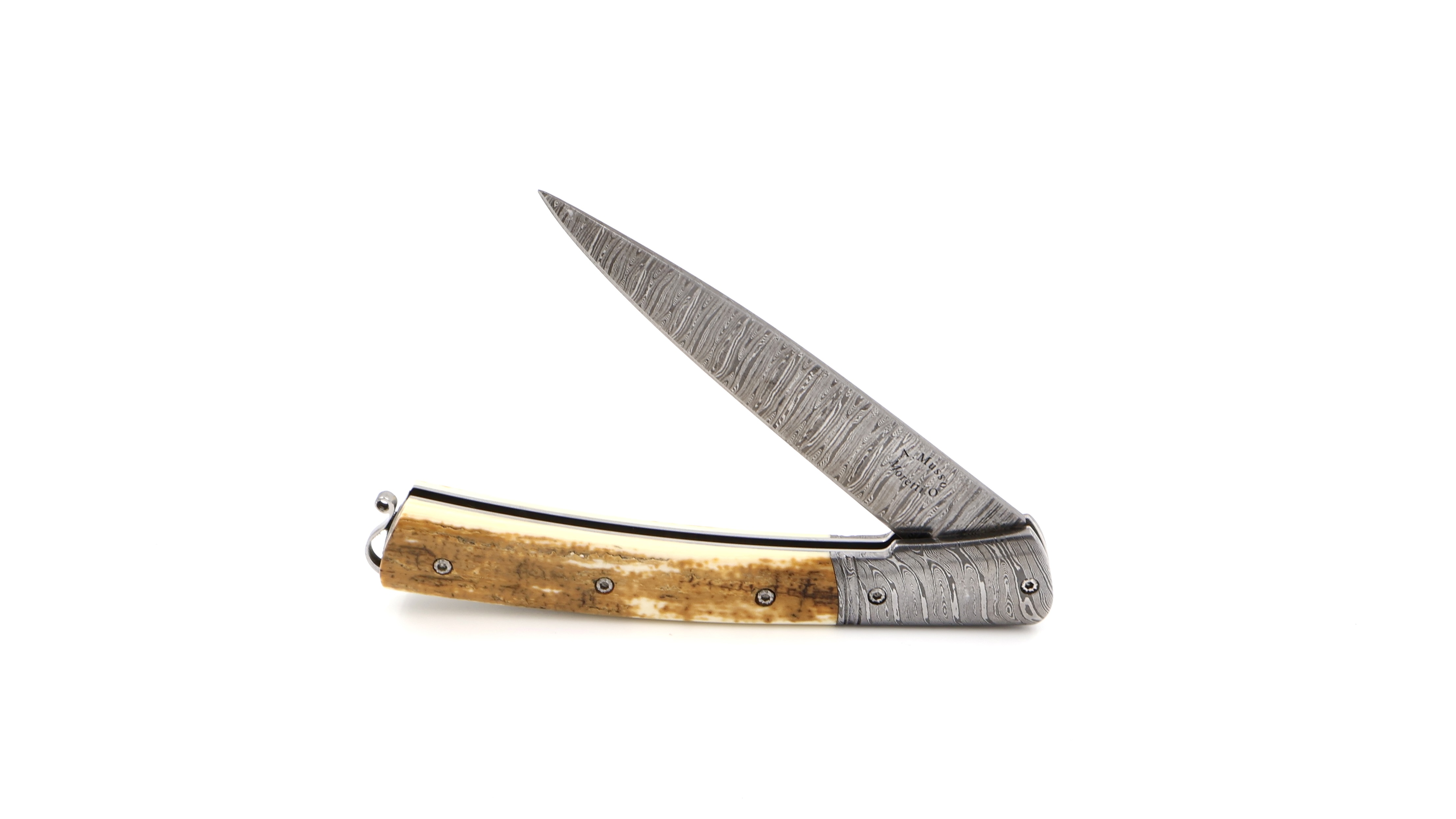 Alexandre Musso/Olivier Moretti VENDETTA knife mammoth crust damascus blade Alexandre Musso/Olivier Moretti VENDETTA knife mammoth crust damascus blade