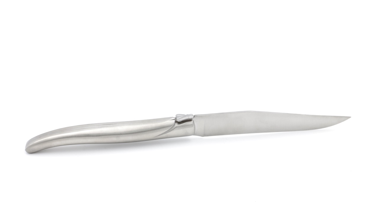 Laguiole en Aubrac stainless steel forged Steakknives Set of 6 completely mat