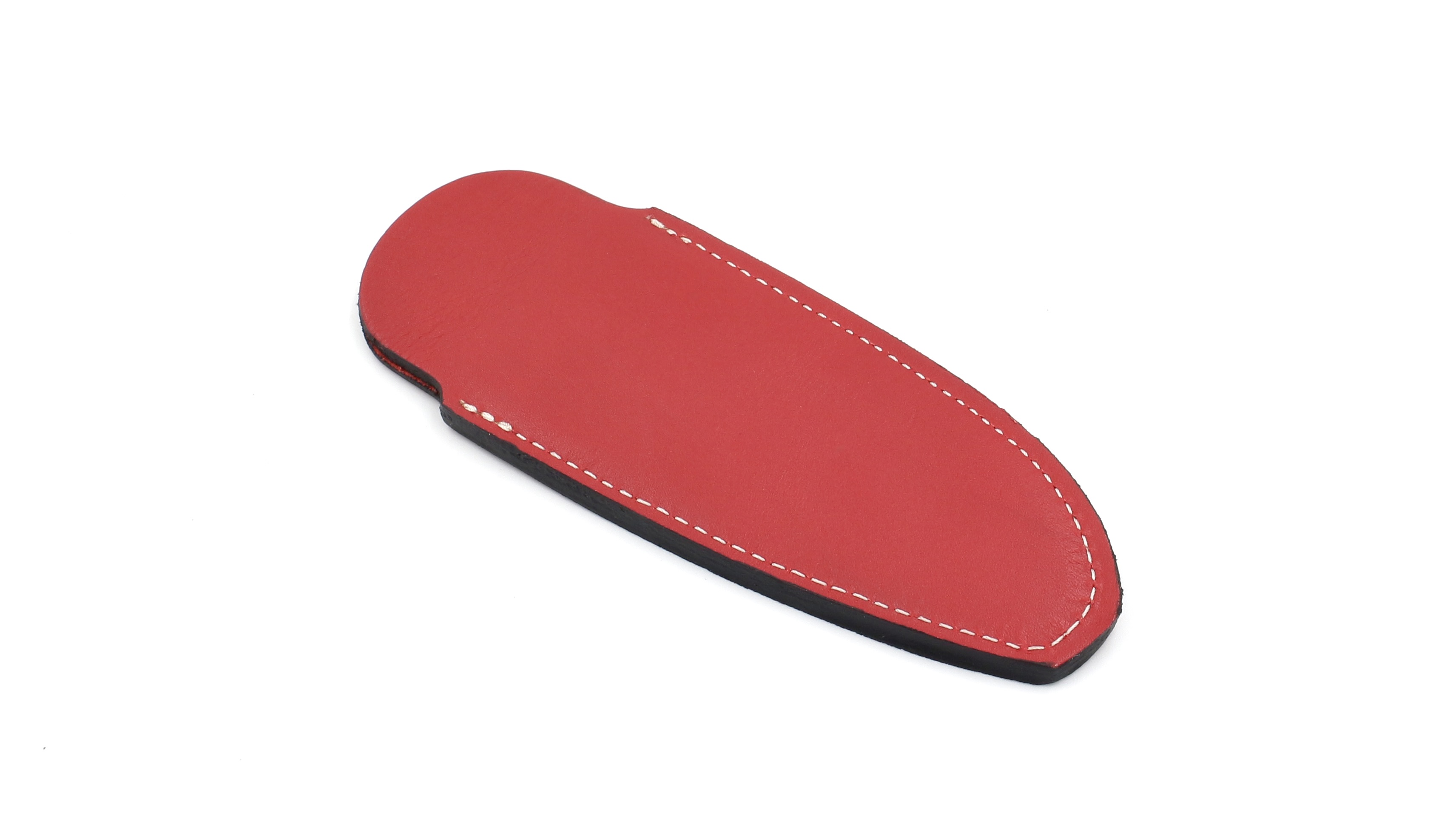 Stecketui aus Leder rot Liadou Messer 12 cm
