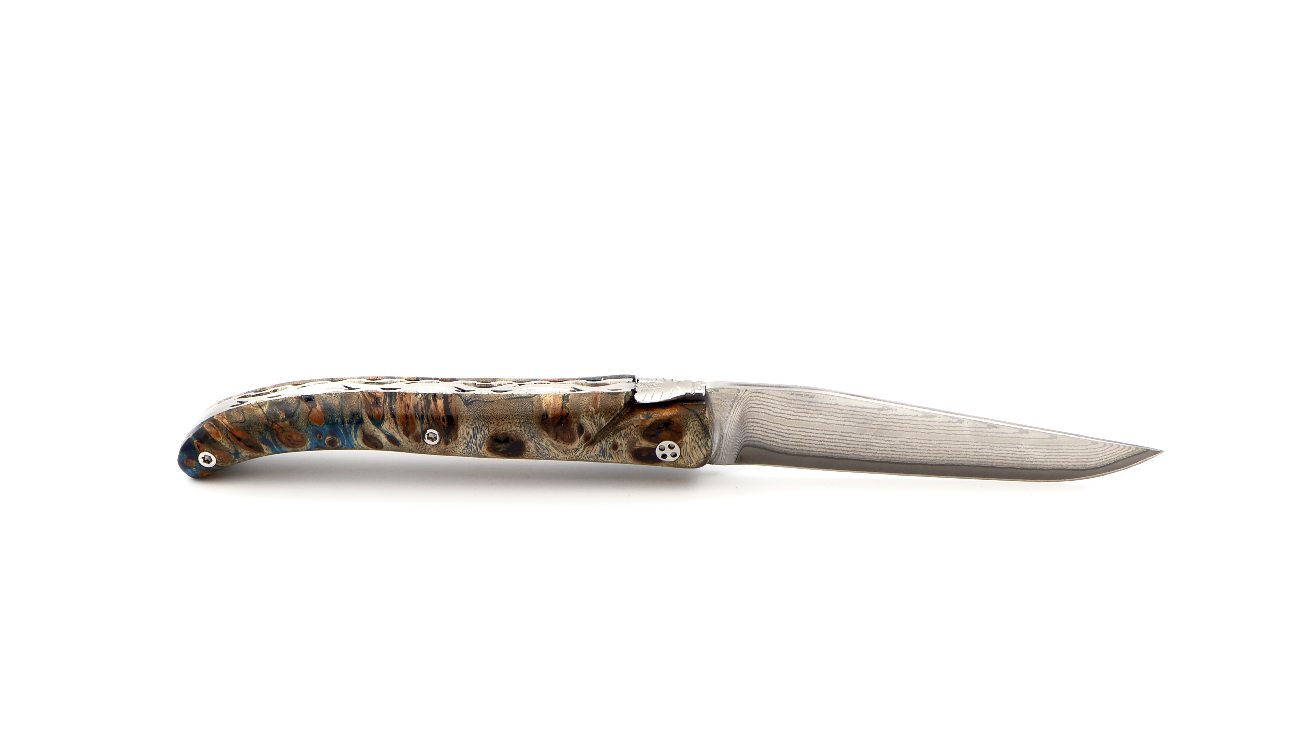 Claude DOZORME Laguiole maple burlwood 12 cm VG10 damascus