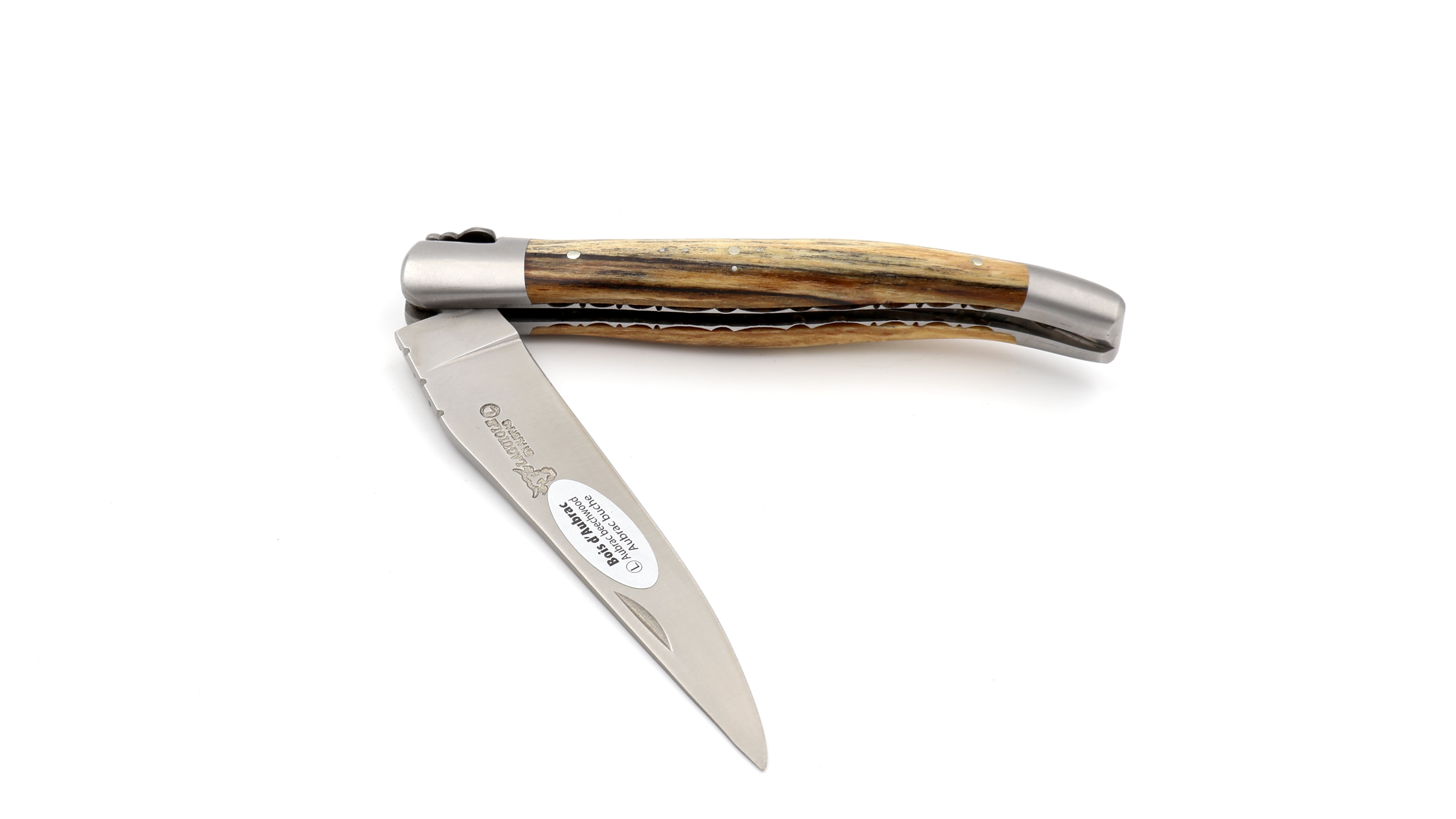 Laguiole en Aubrac  guillochierte Platine Aubrac Holz 12 cm