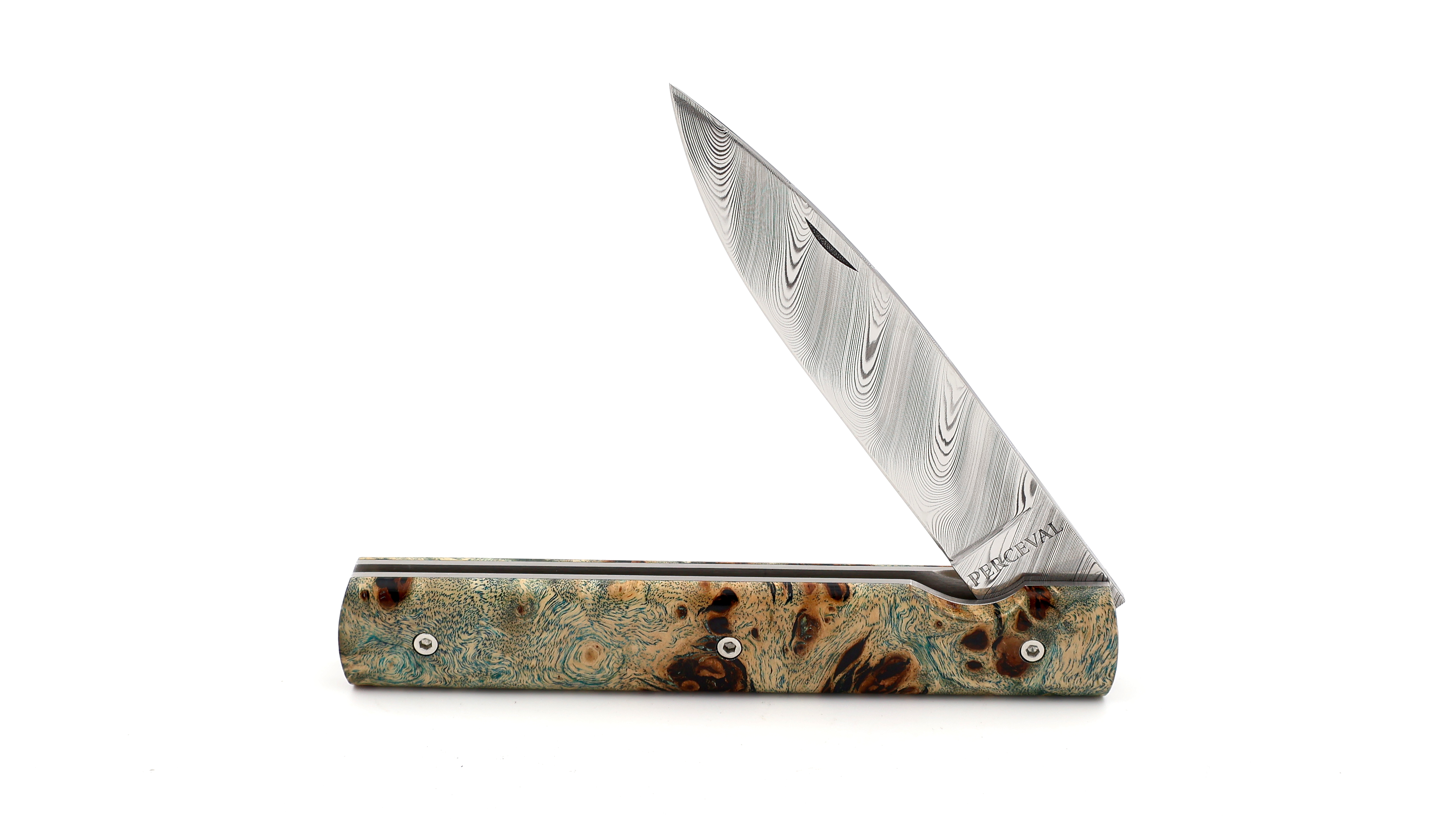 PERCEVAL Le Francais special edition damascus poplar burlwood