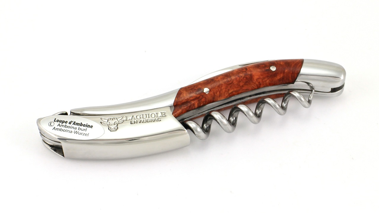 SOM-Amboina-poliert Laguiole en Aubrac Laguiole Sommelier knife Amboina shiny