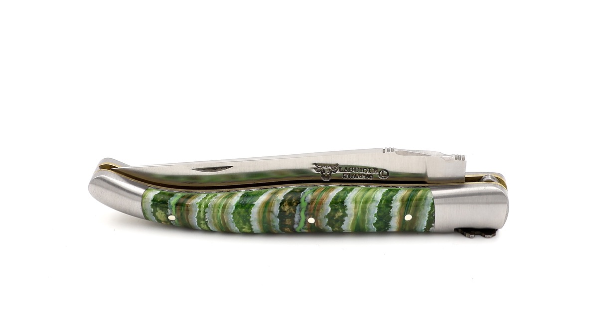 Laguiole en Aubrac Laguiole knife unique piece gecko - stabilzed mammoth tusk 12 cm