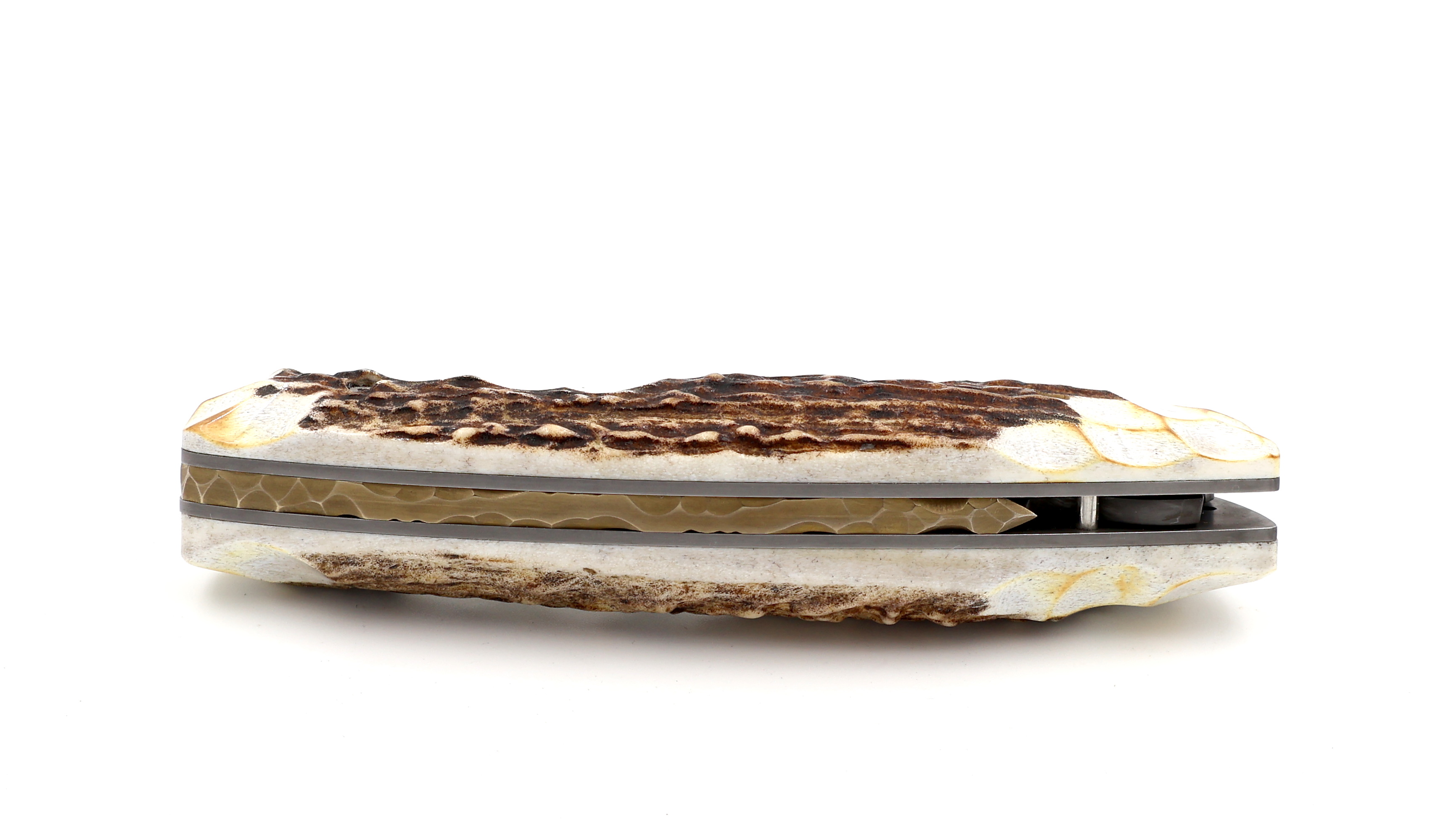 Manu LAPLACE 1515 PRIMITIVE stag horn & oxidised blade