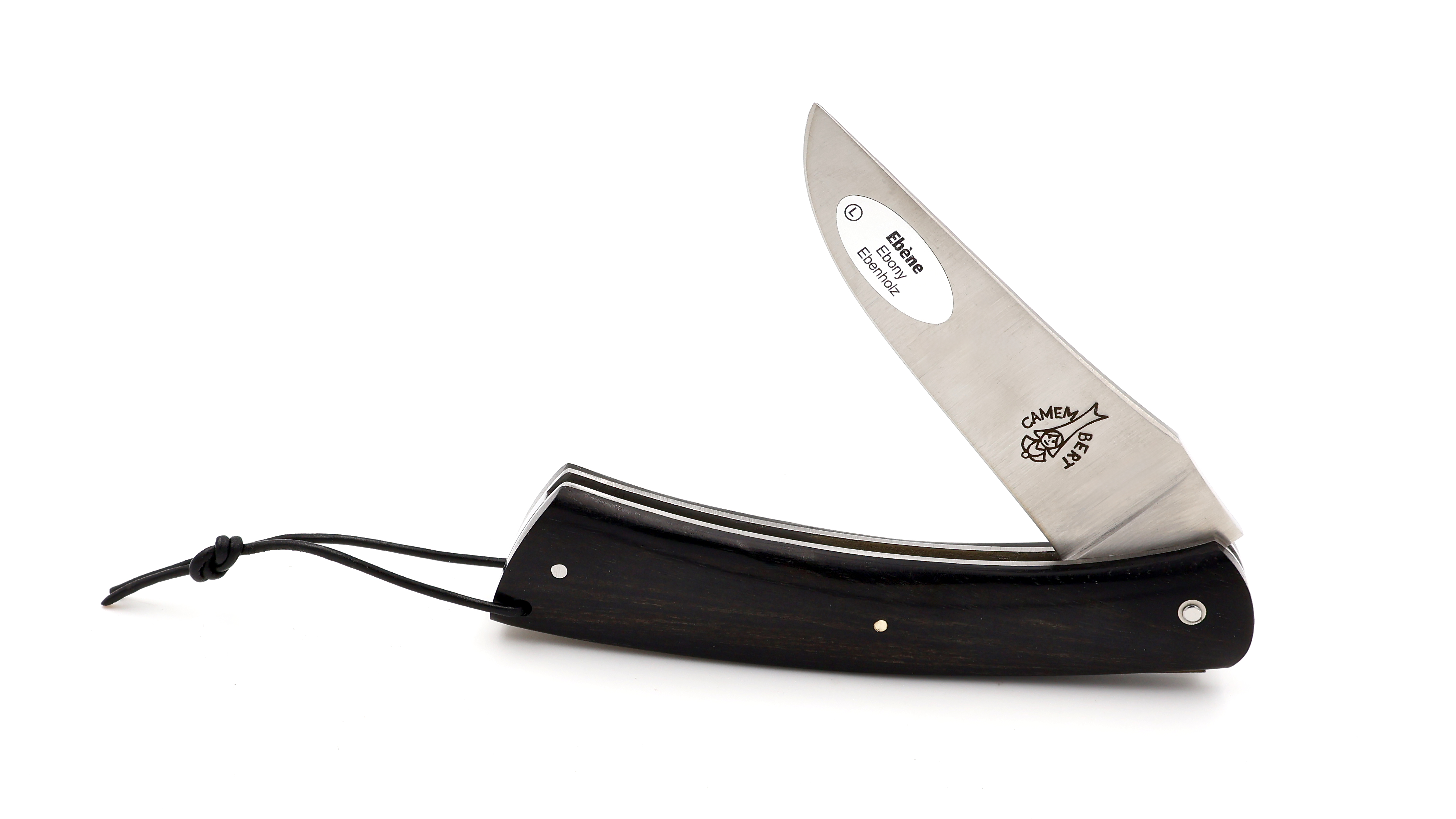 Laguiole en Aubrac CAMEMBERT knife ebony with guillochage