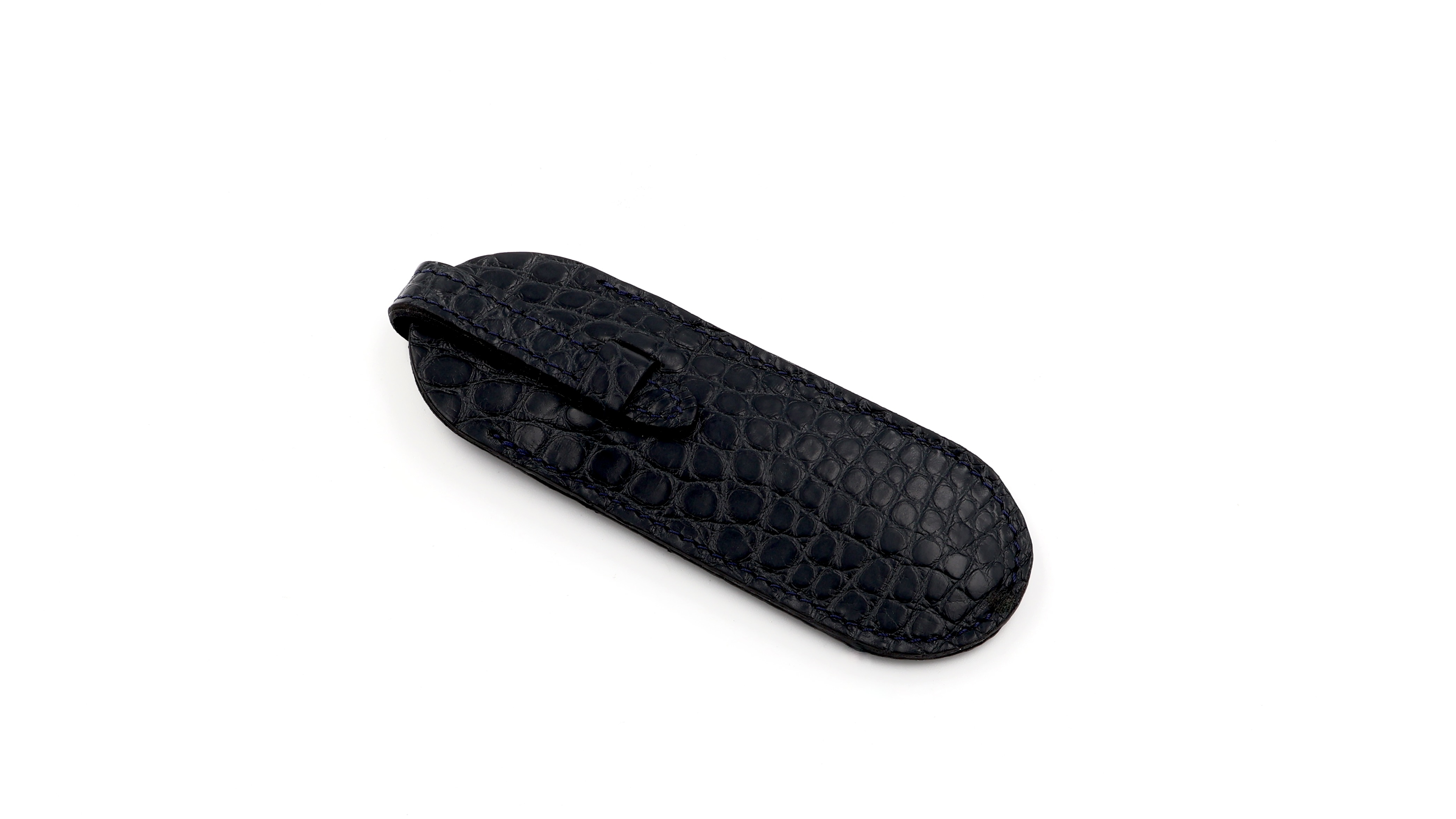 MAX CAPDEBARTHES POCHE PATTE exclusive Kroko leather sheath