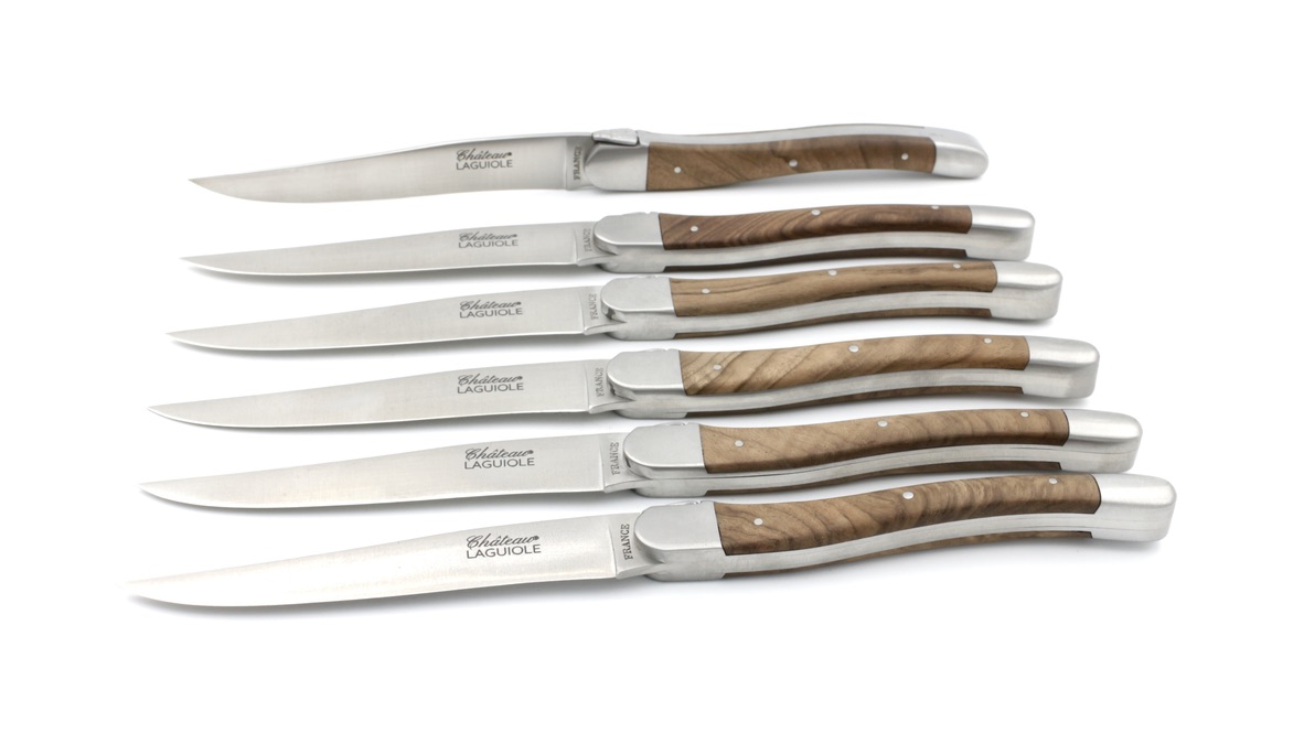Château Laguiole Laguiole Steakknives walnut set of six