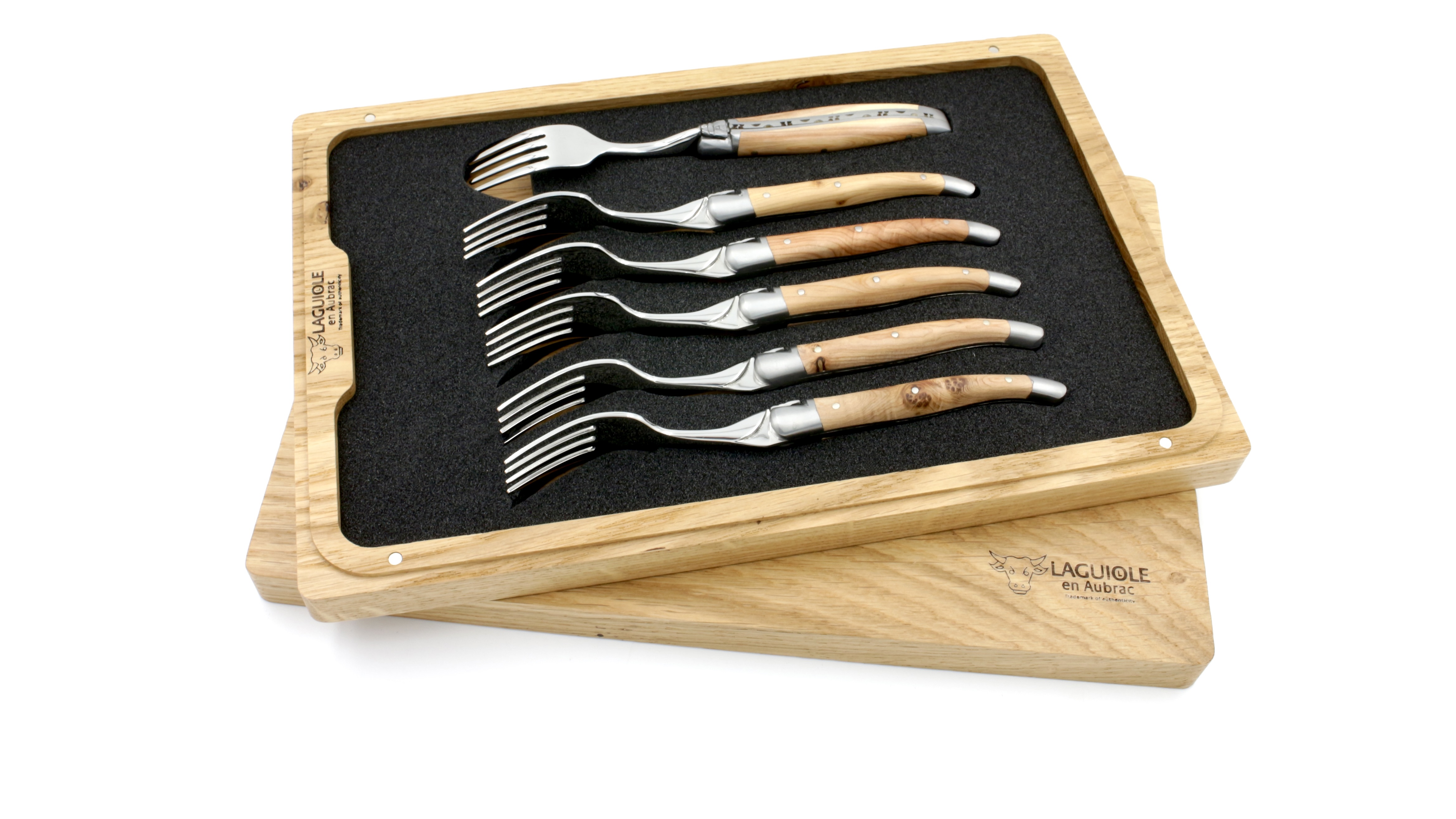 Laguiole en Aubrac Laguiole dessert forks juniper