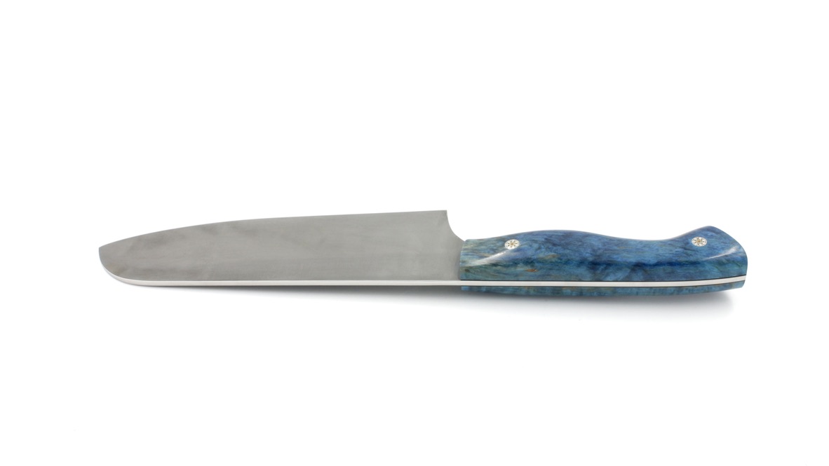 KLEOS Prestige Kochmesser SANTOKU Maserbirke stonewashed Klinge 14C28N(2)
