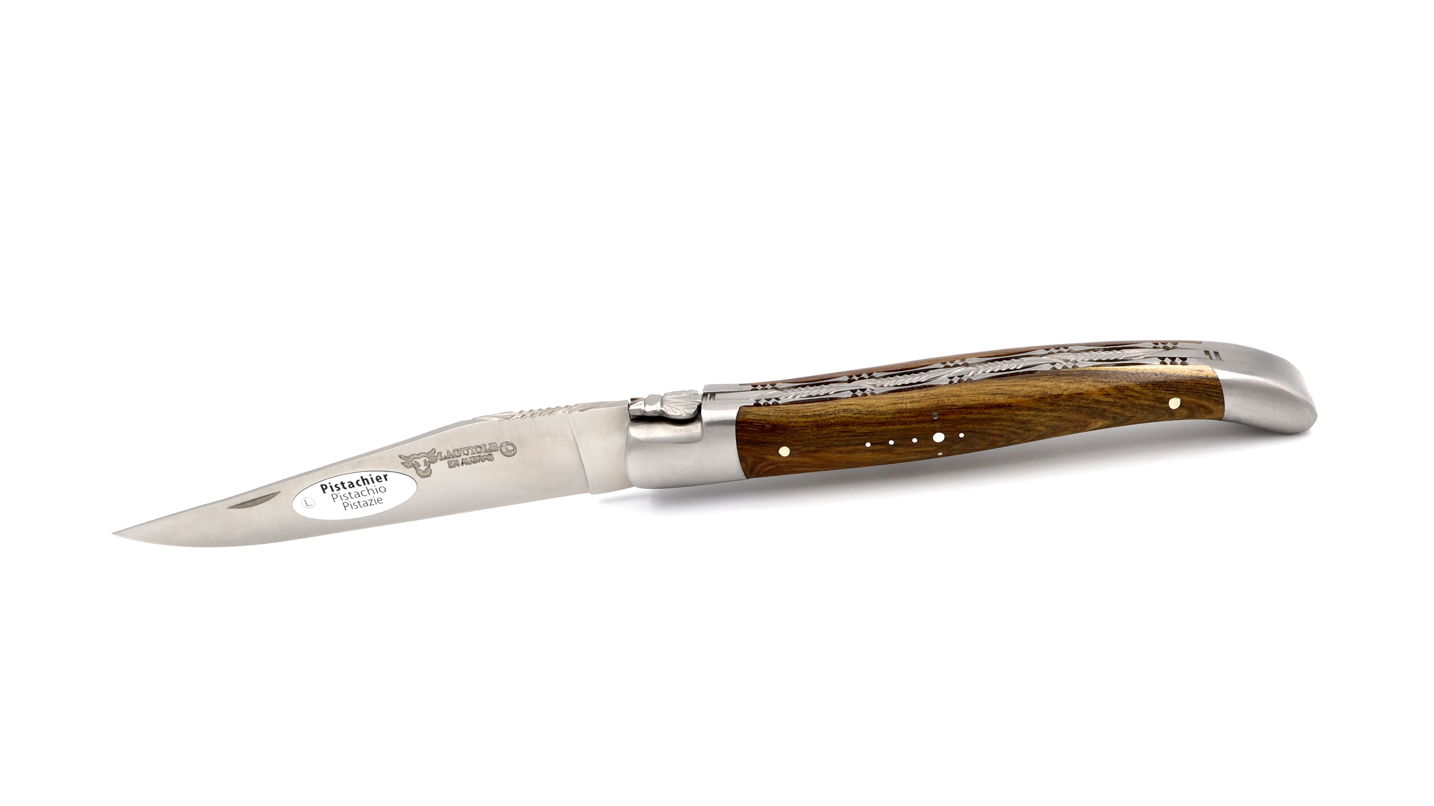 Laguiole en Aubrac Pistazie Doppelplatine 12 cm