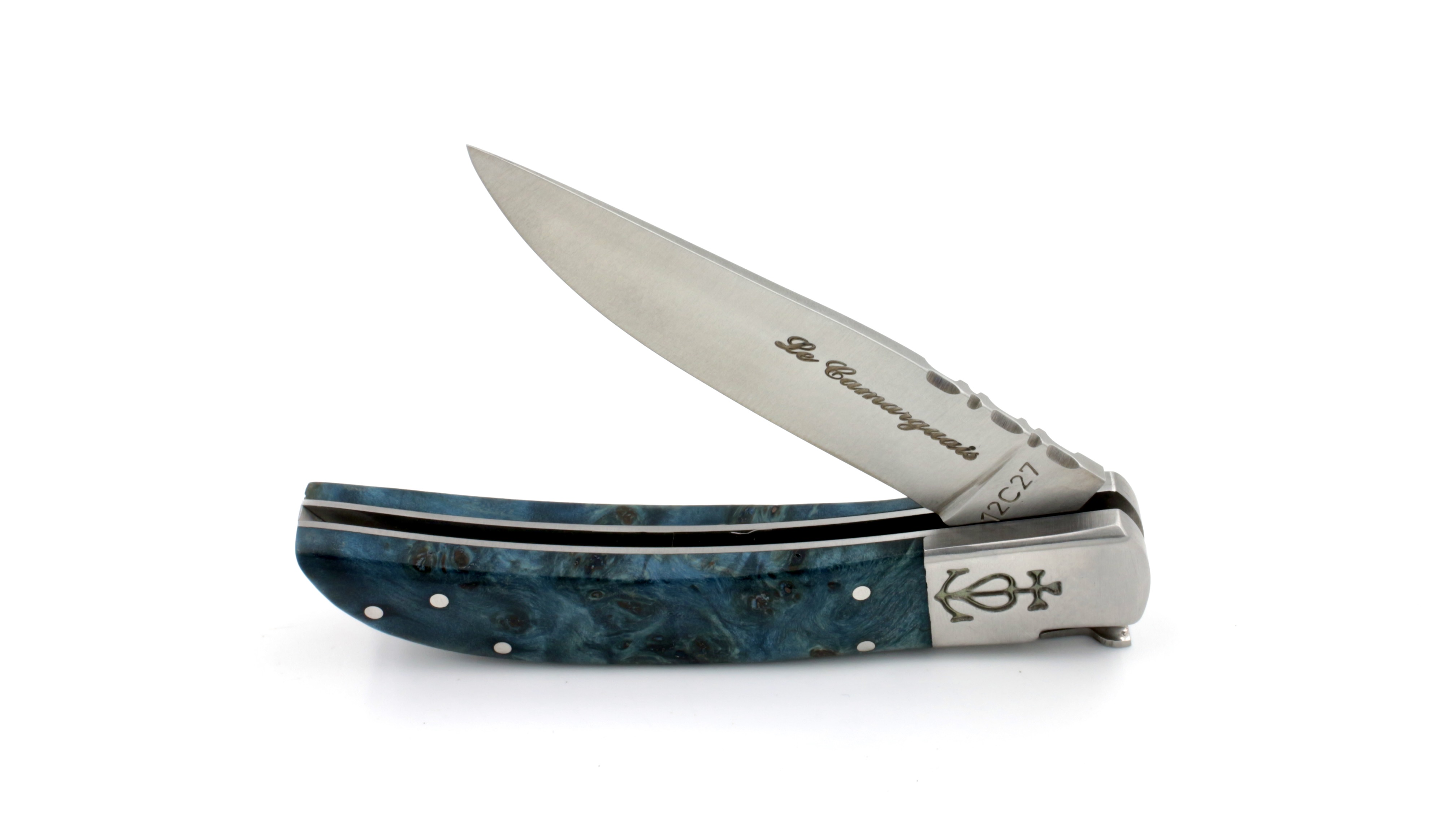 Le Camarguais knife poplar burlwood 12 cm