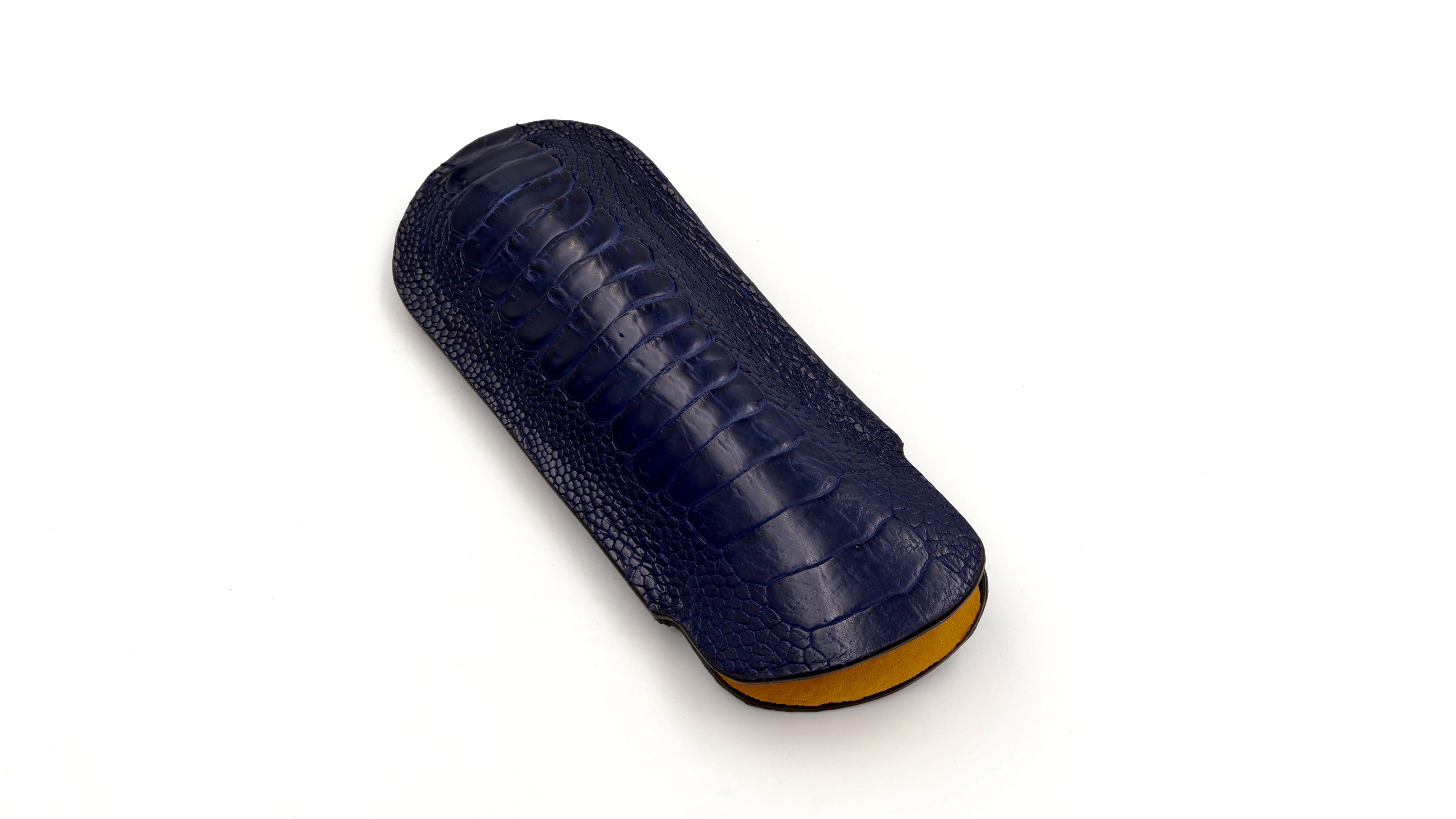 Atelier N°7 Stecketui Straussenbein Leder dunkelblau 14,5 cm  