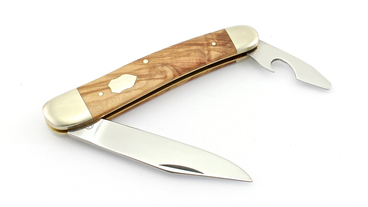 Hartkopf Taschenmesser Olivenholz mit Kapselheber