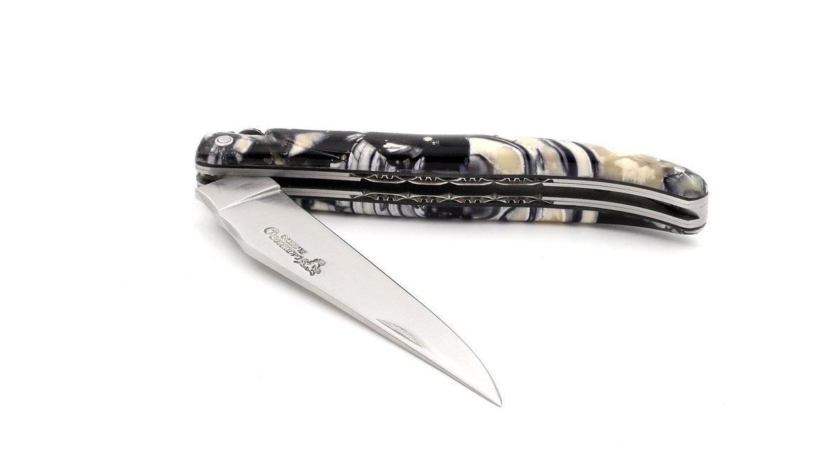 Laguiole en Aubrac Mammutelfenbein Nougatine massiv Doppelplatine 12 cm