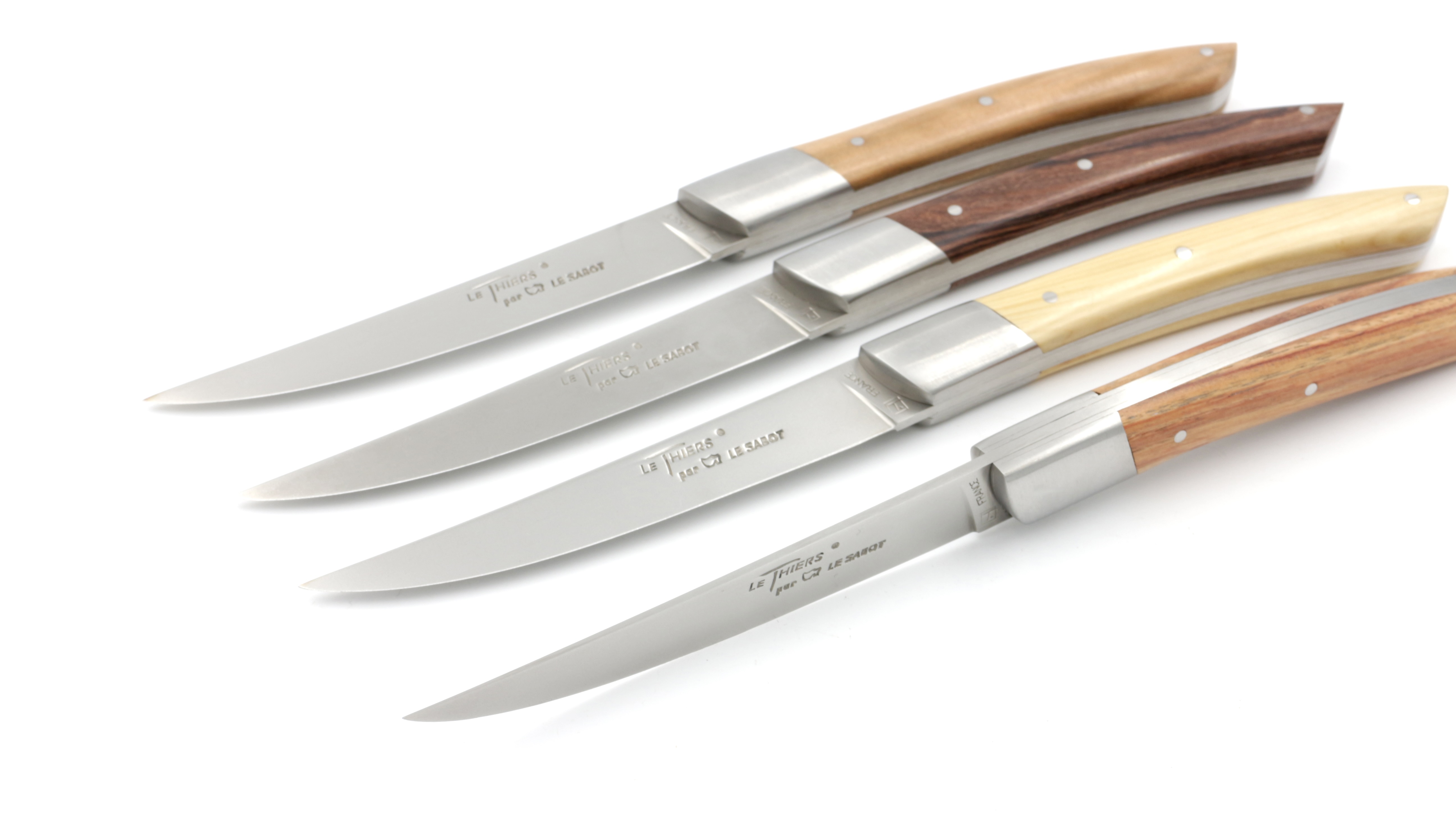 17BC8879-8C43-4568-9FC9-AE5AD5C3BE7B_1_201_aG6Get6VY50L9V AU SABOT Le Thiers PRESTIGE Steakmesser Edel-Hölzer Set 4-teilig