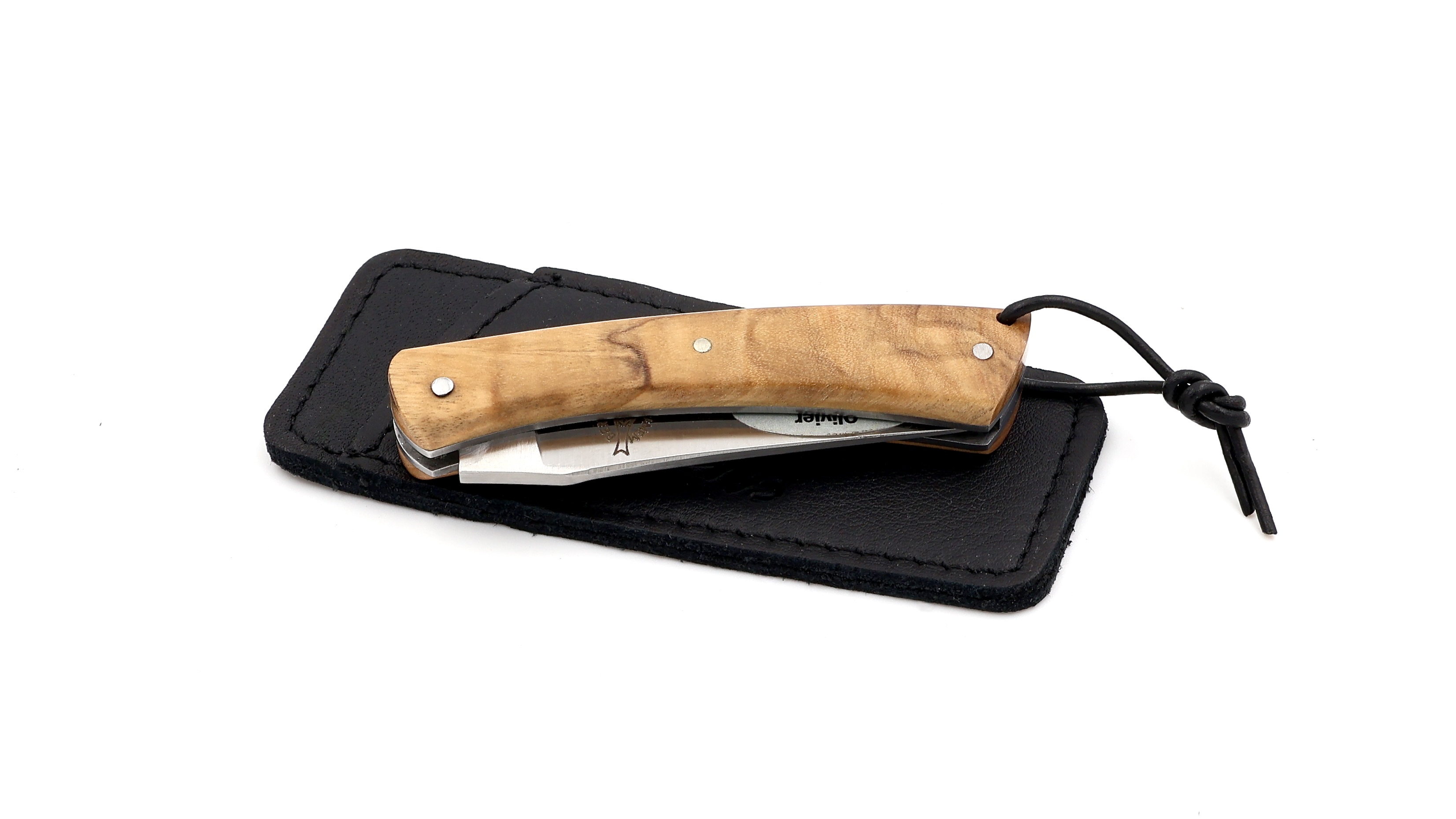 Laguiole en Aubrac CAMEMBERT knife olive wood mini