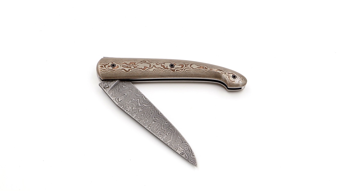 Atelier Odae Le PASSAGER mokume-gane damascus blade