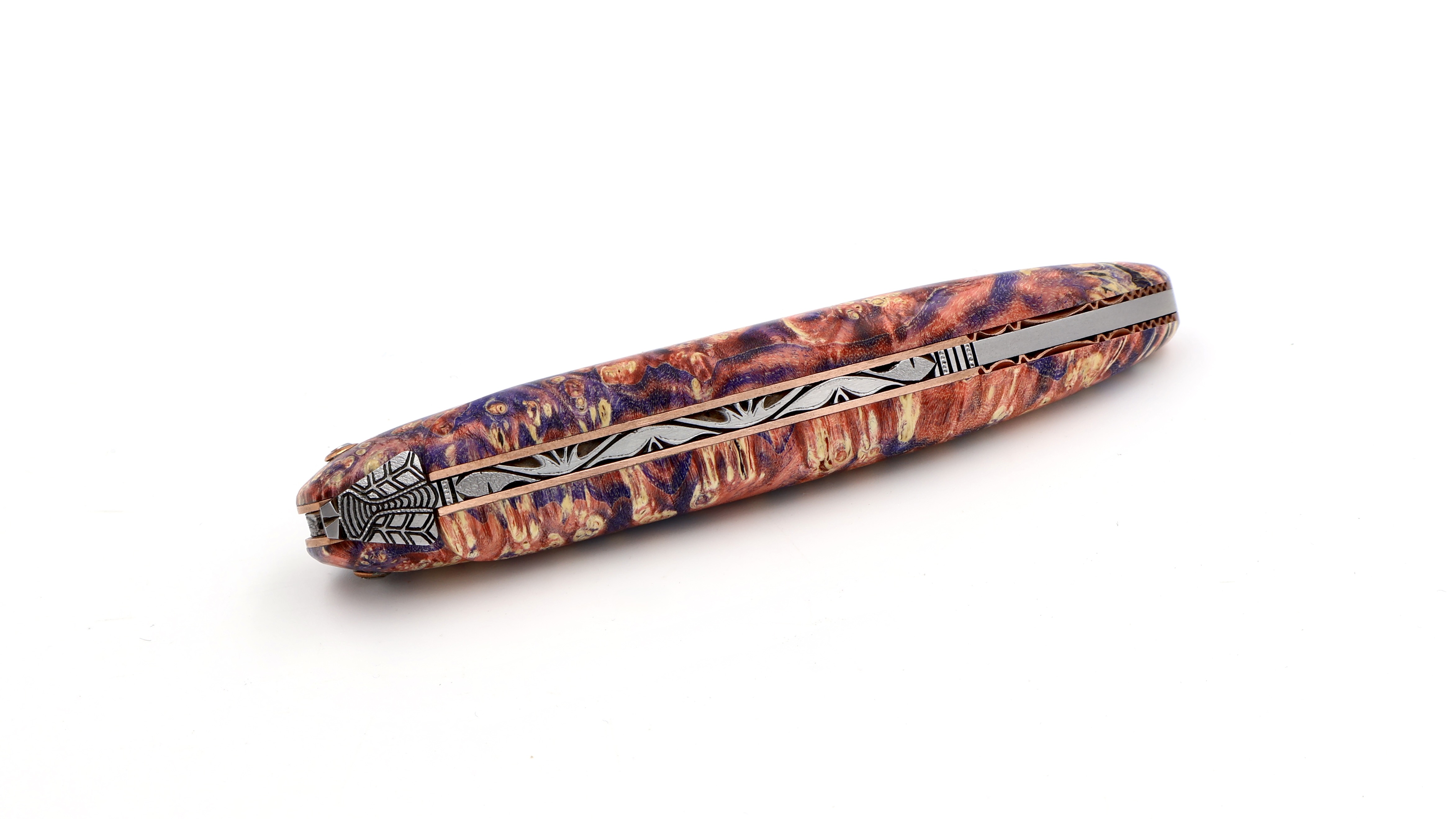 Meisterstück Laguiole en Aubrac Holunder Wurzelholz rosé - Kupferplatinen 12 cm       Meisterstück Laguiole en Aubrac Holunder Wurzelholz rosé - Kupferplatinen 12 cm