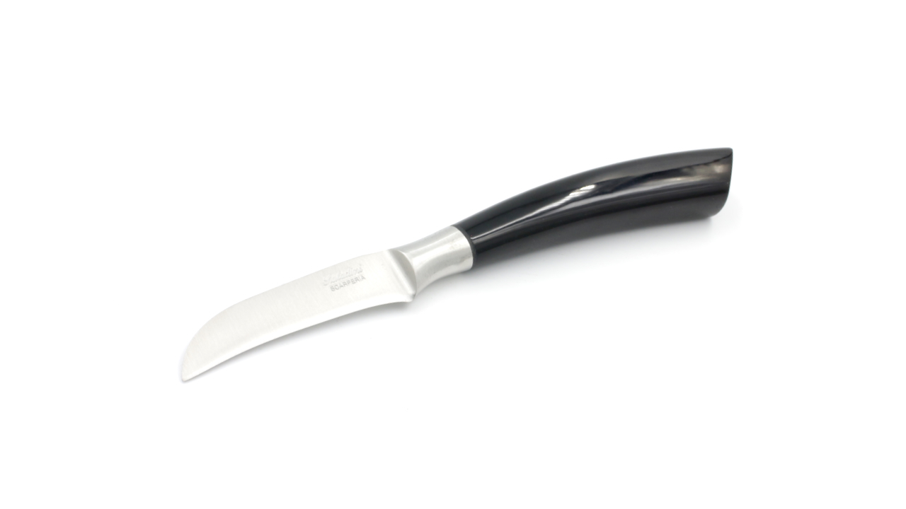 Saladini peeling knife buffalohorn 7 cm