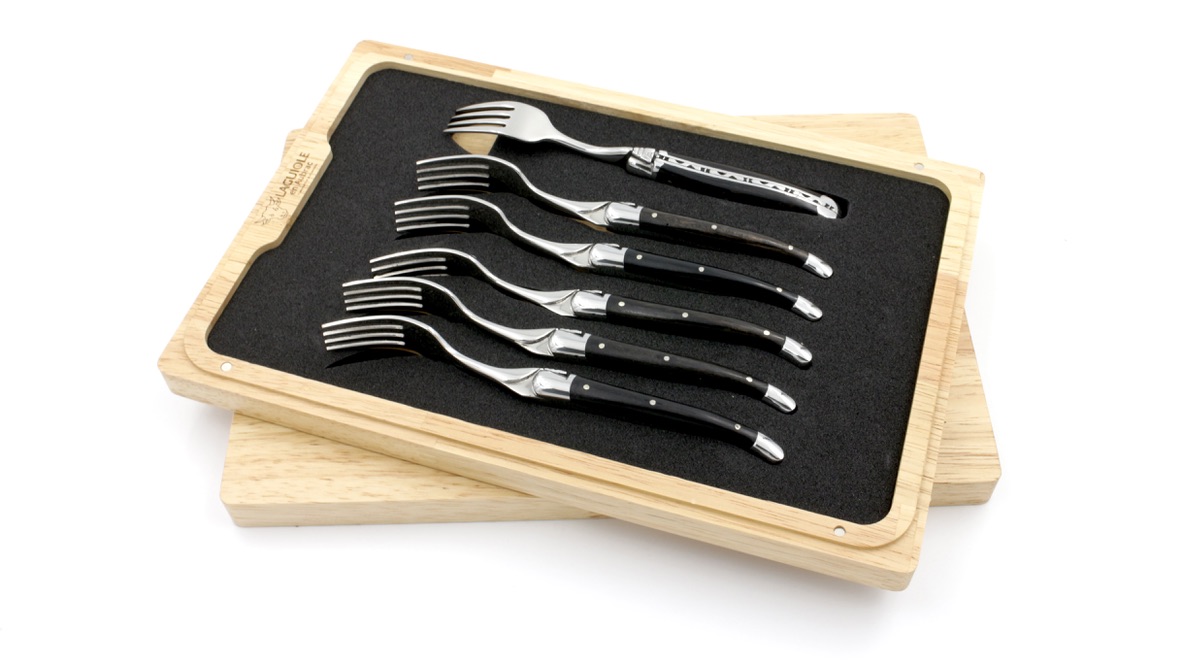 Laguiole en Aubrac Laguiole dessert forks ebony