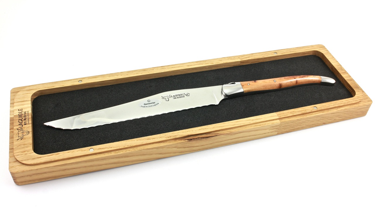 Laguiole en Aubrac Laguiole Brotmesser Wacholder poliert 18 cm