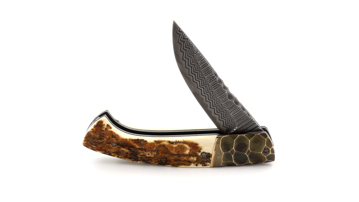 MANU LAPLACE 1515 PRIMITIV mammothivory  Damacore® DC18“ damascus blade