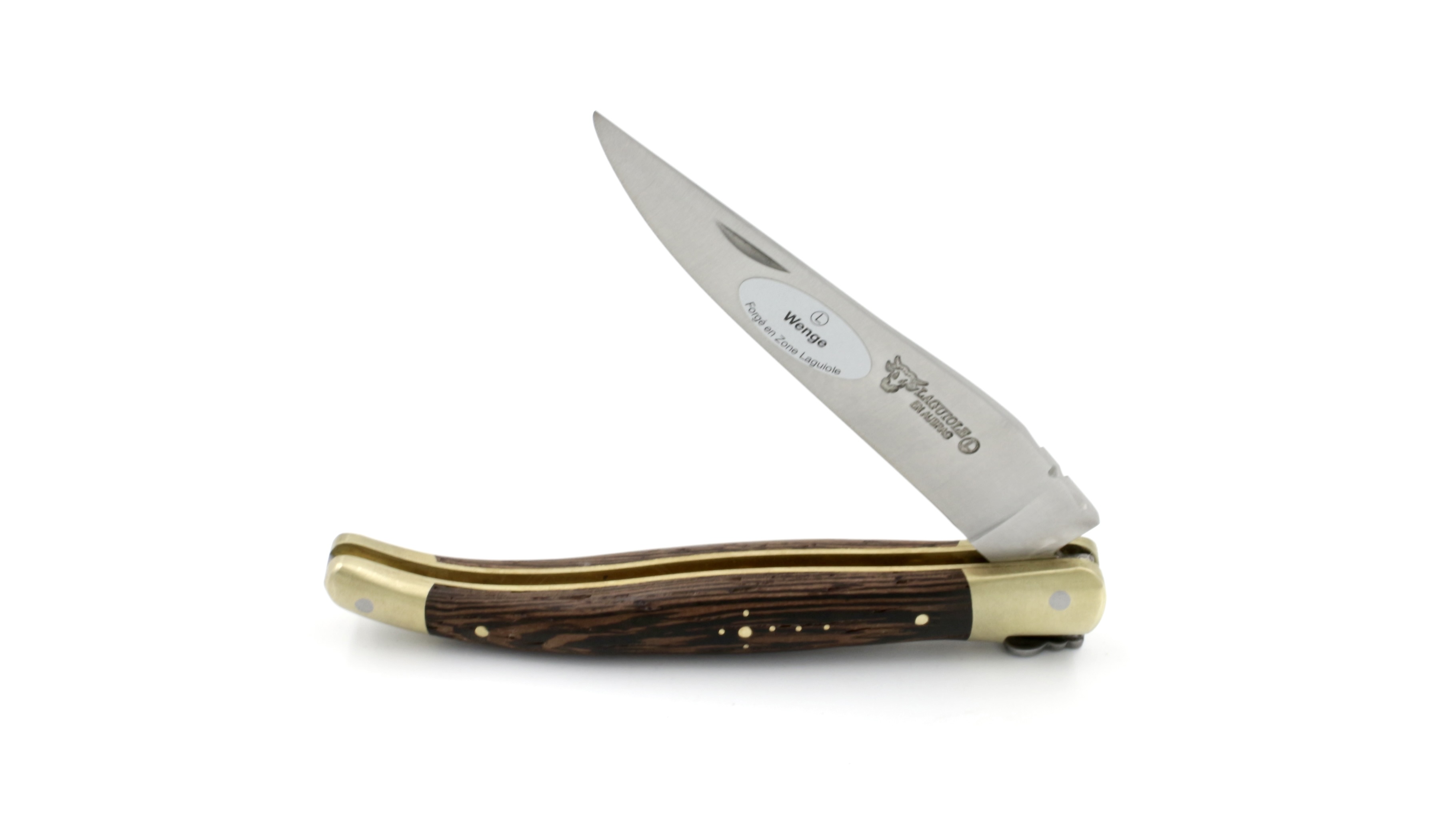 Laguiole en Aubrac Wenge Messingbacken matt 12 cm